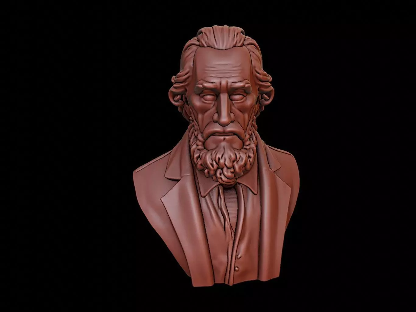 William Clark Bust 3D print model_0