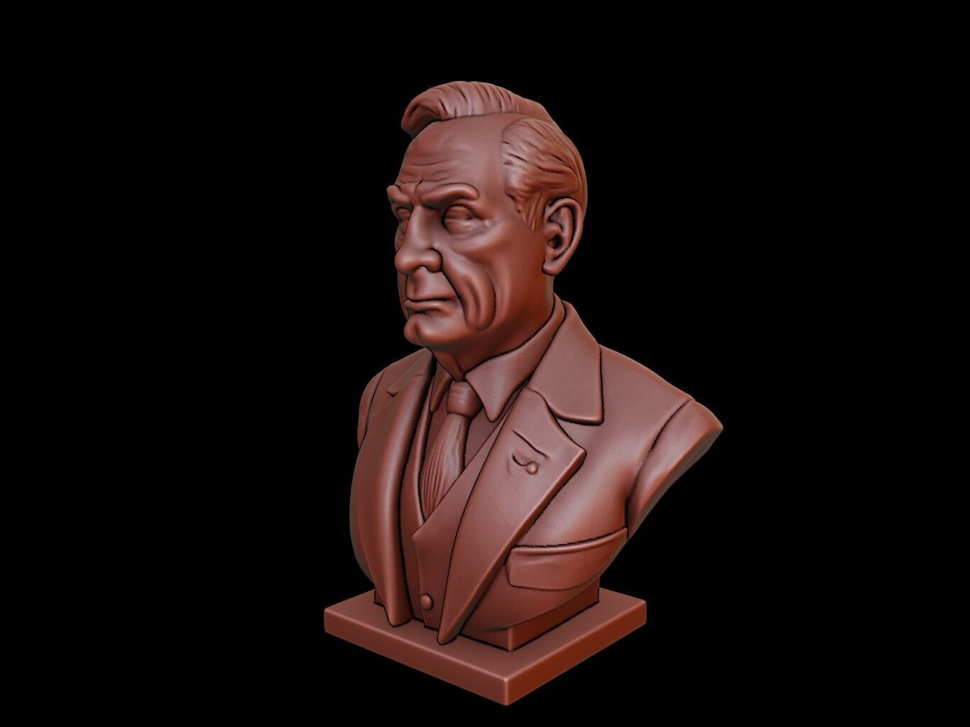 William H Taft Bust 3D print model_2
