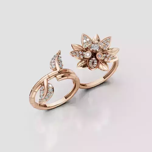 Printable 3D jewelry model of Lady diamond ring