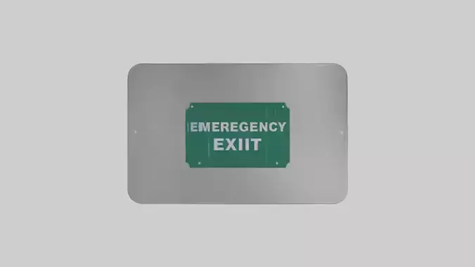 Emergency Exit Only Attention Sign model