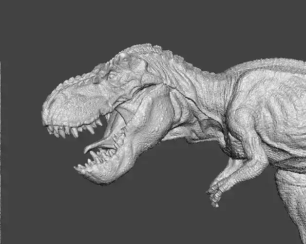 JP T-REX CHASING ITS PREY FIGURE MODEL ANIMAL STATUE WILDLIFE