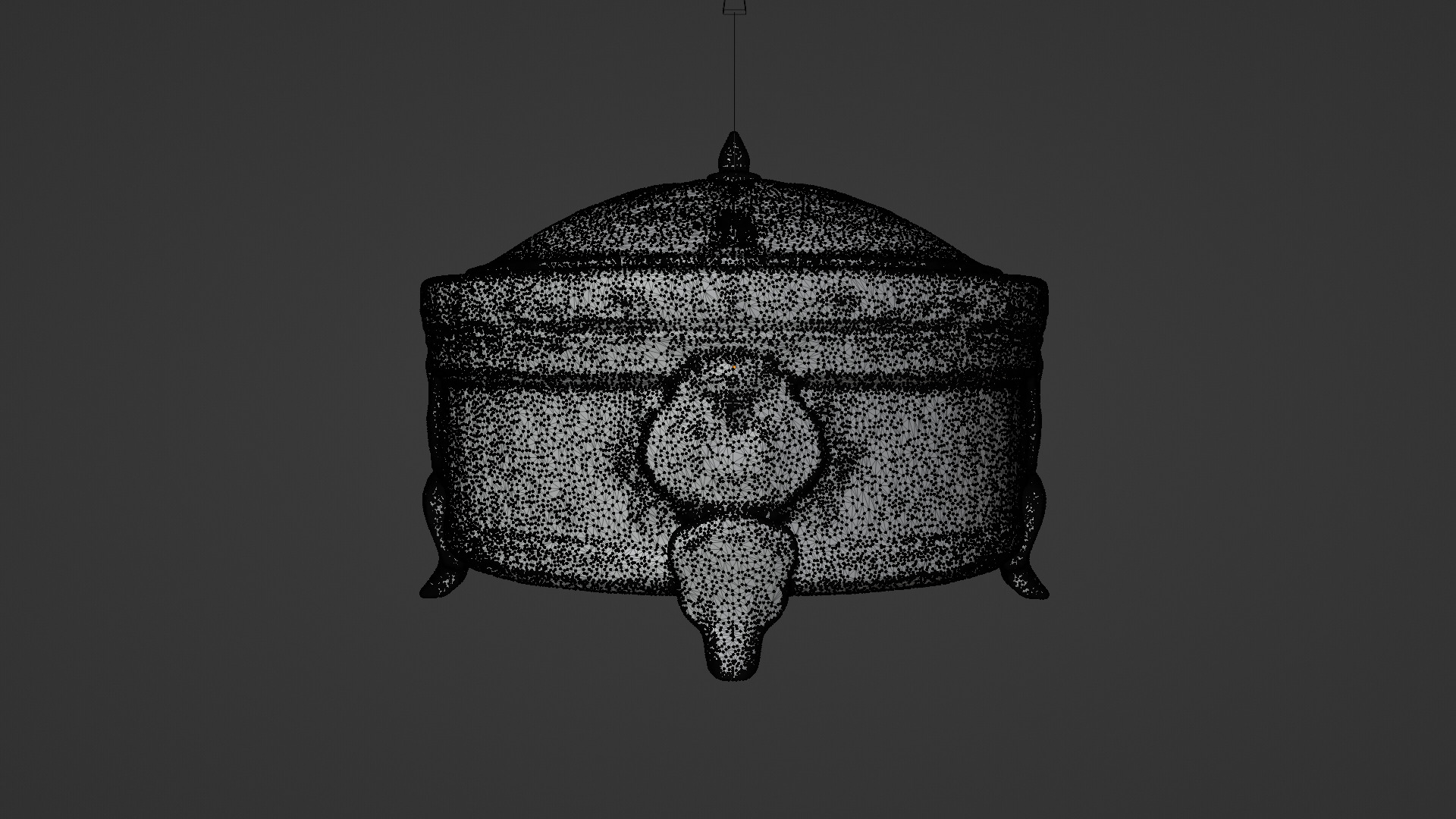 treasure chest box Low-poly 3D model_5