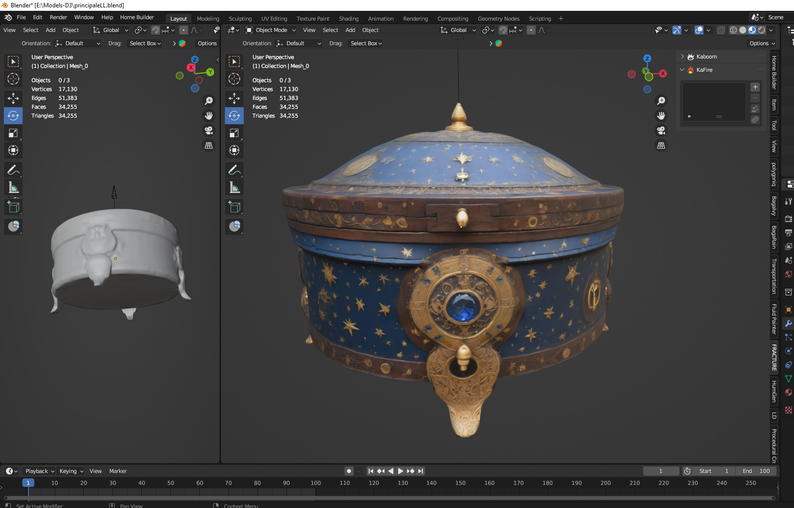 treasure chest box Low-poly 3D model_2