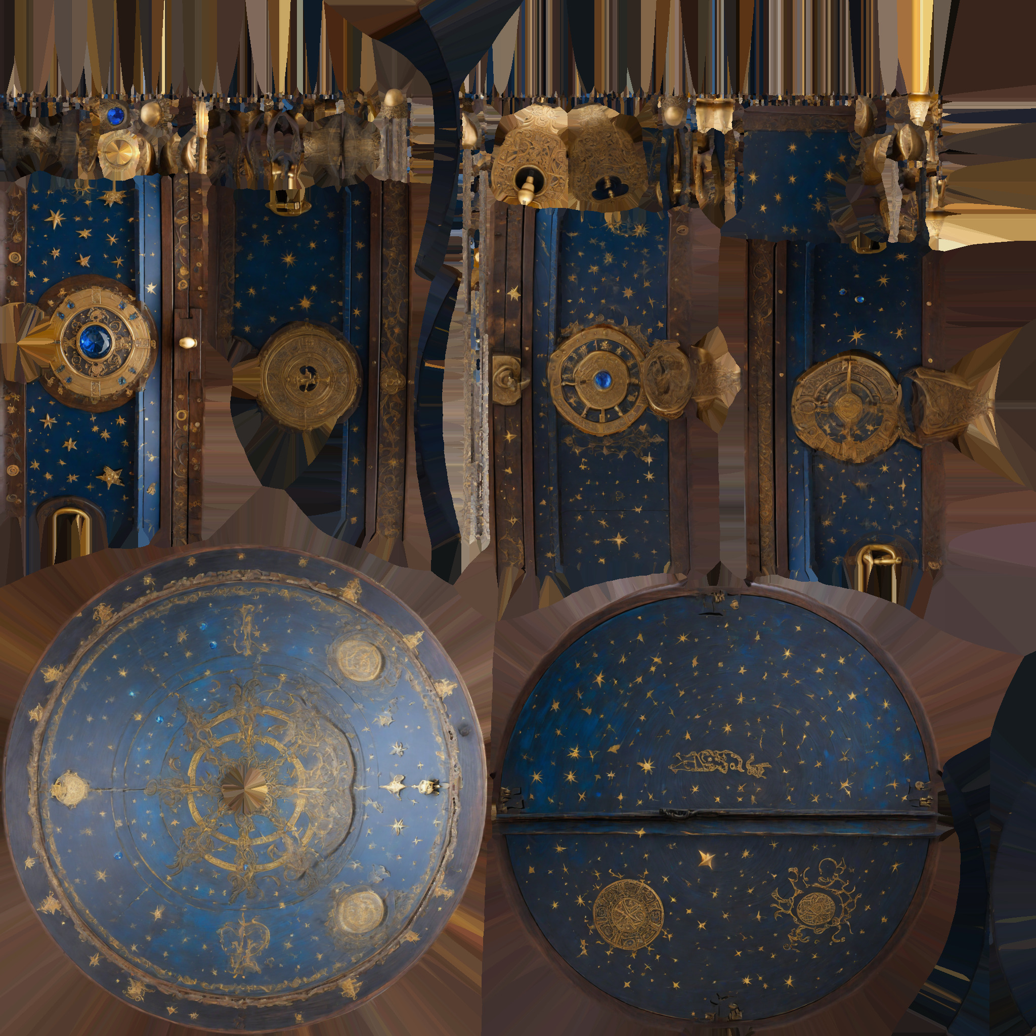 treasure chest box Low-poly 3D model_6