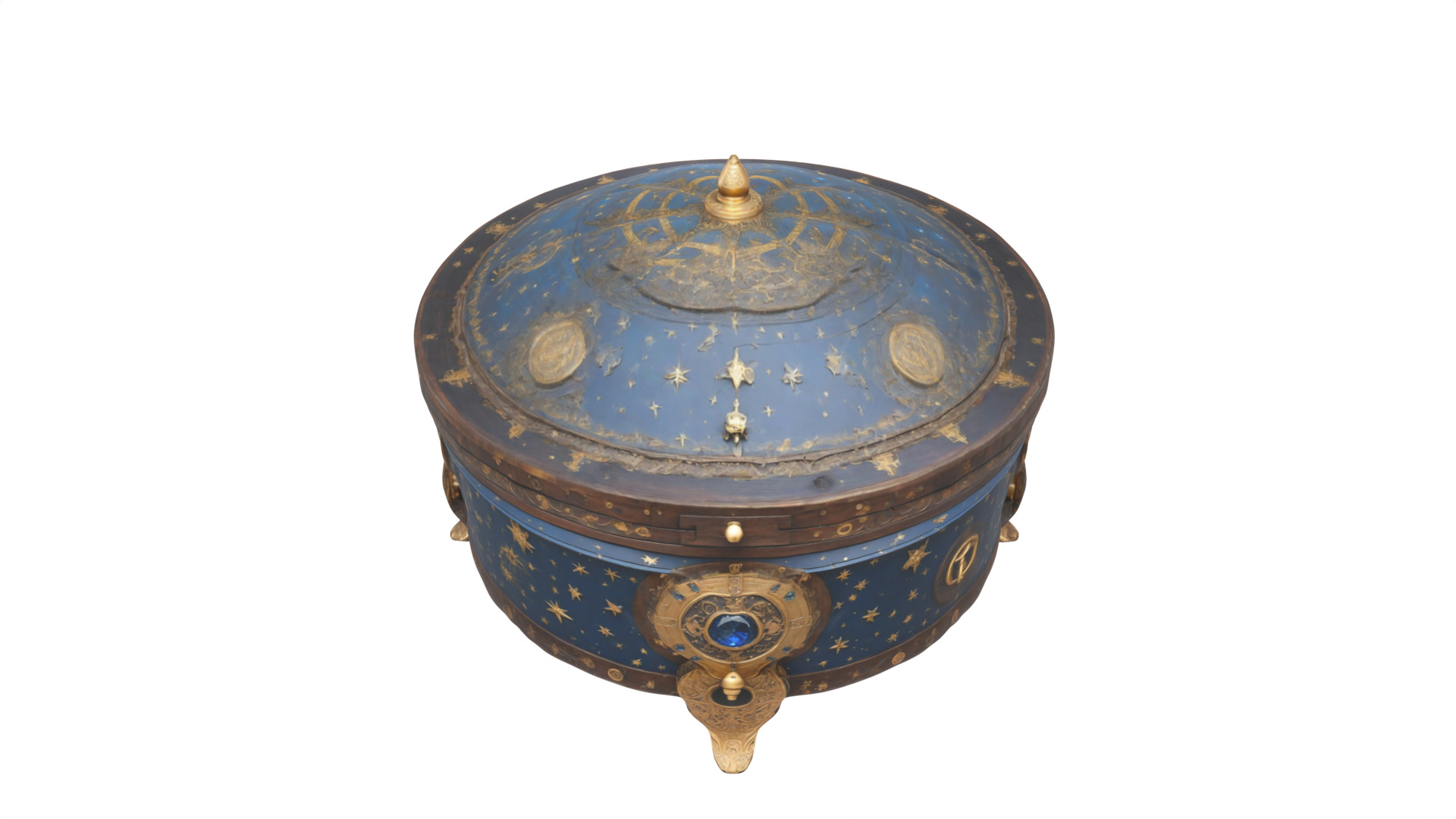 treasure chest box Low-poly 3D model_3