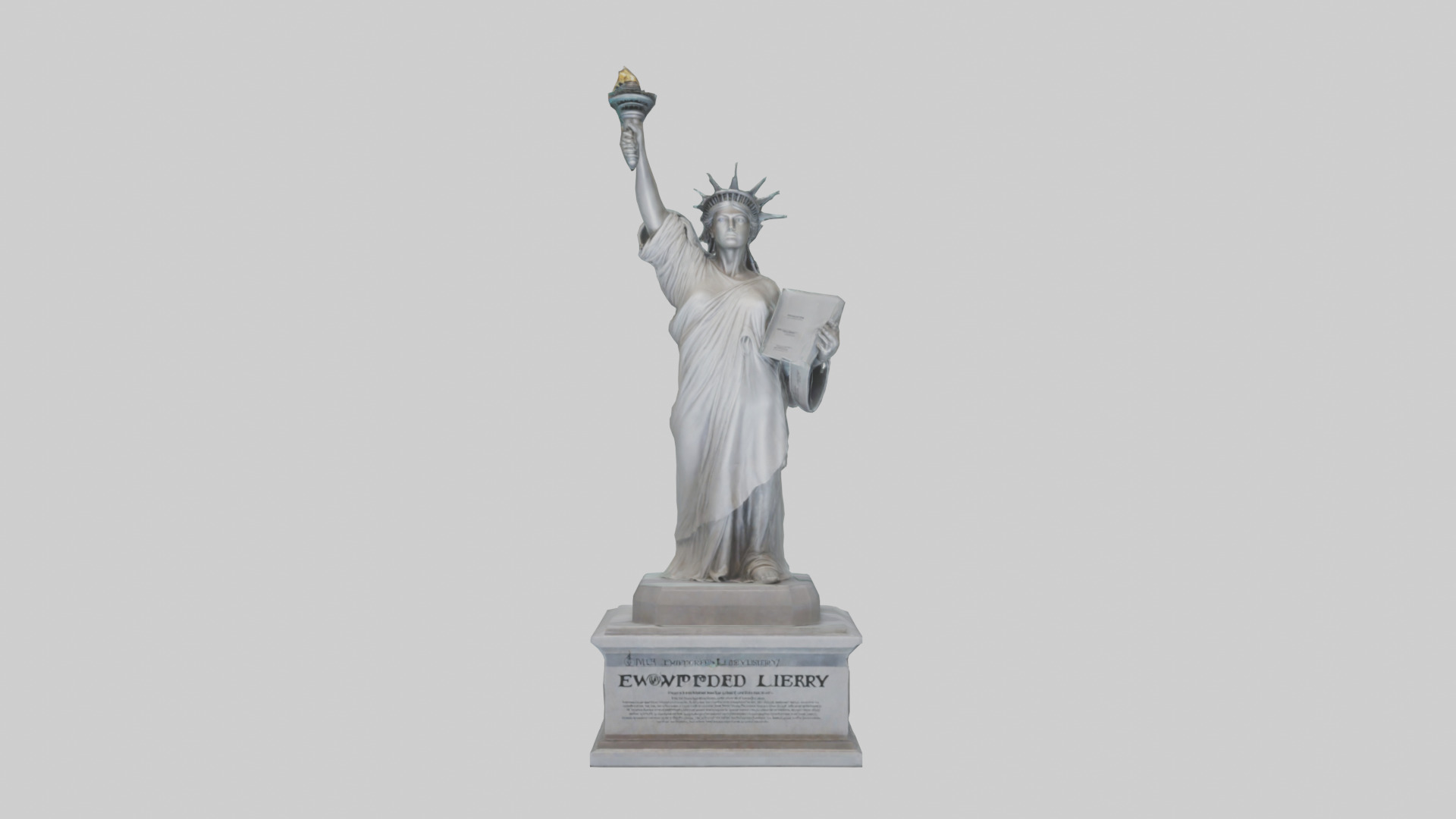 Empowered for Liberty statue model Low-poly 3D model_10