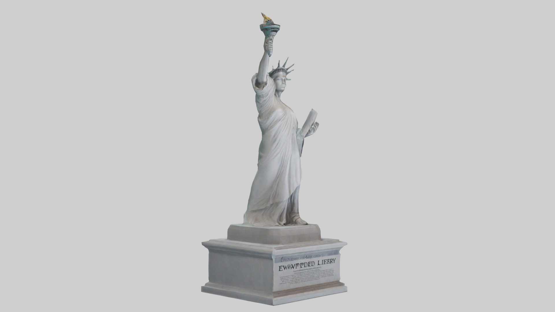 Empowered for Liberty statue model Low-poly 3D model_8