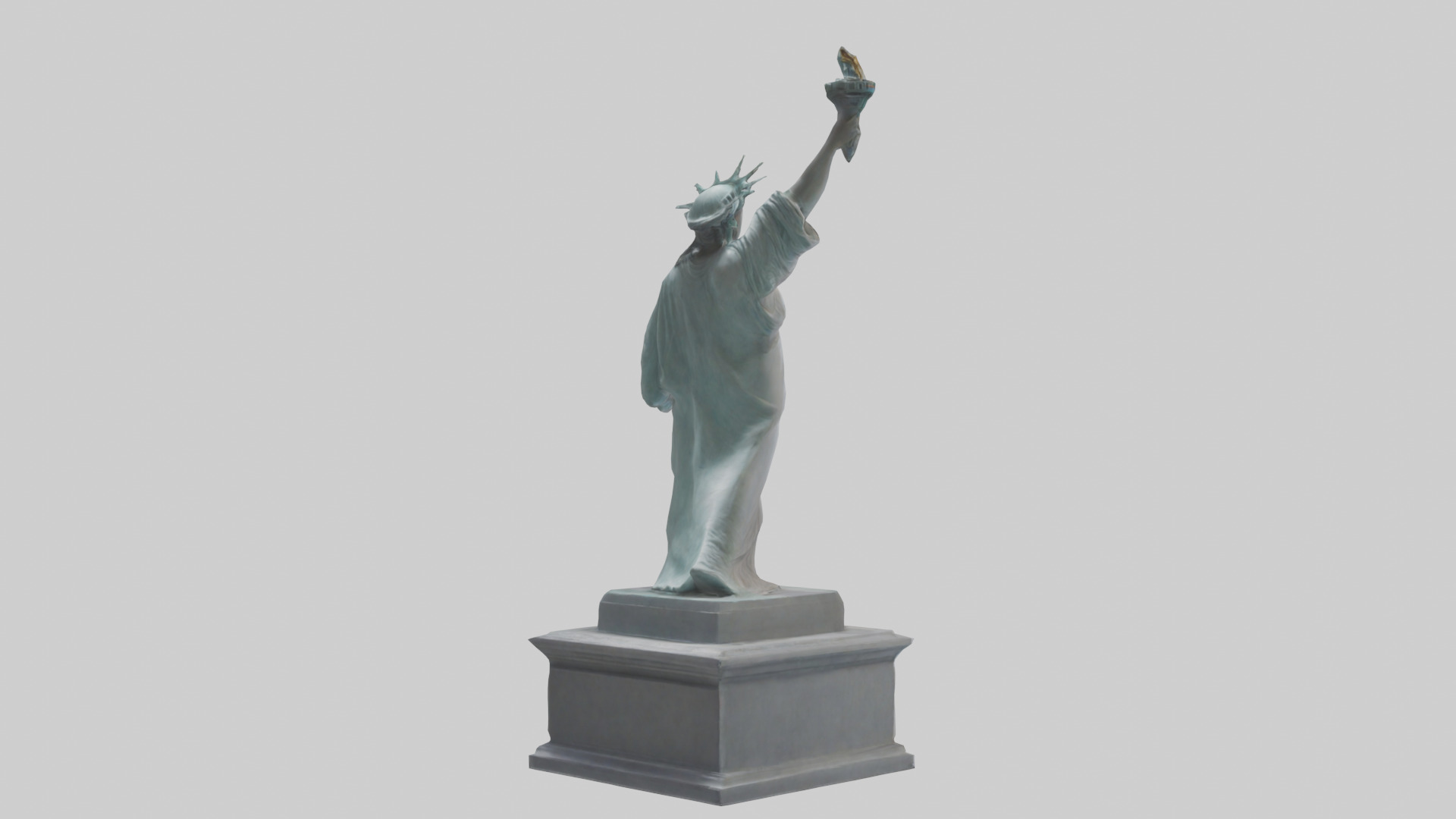 Empowered for Liberty statue model Low-poly 3D model_3
