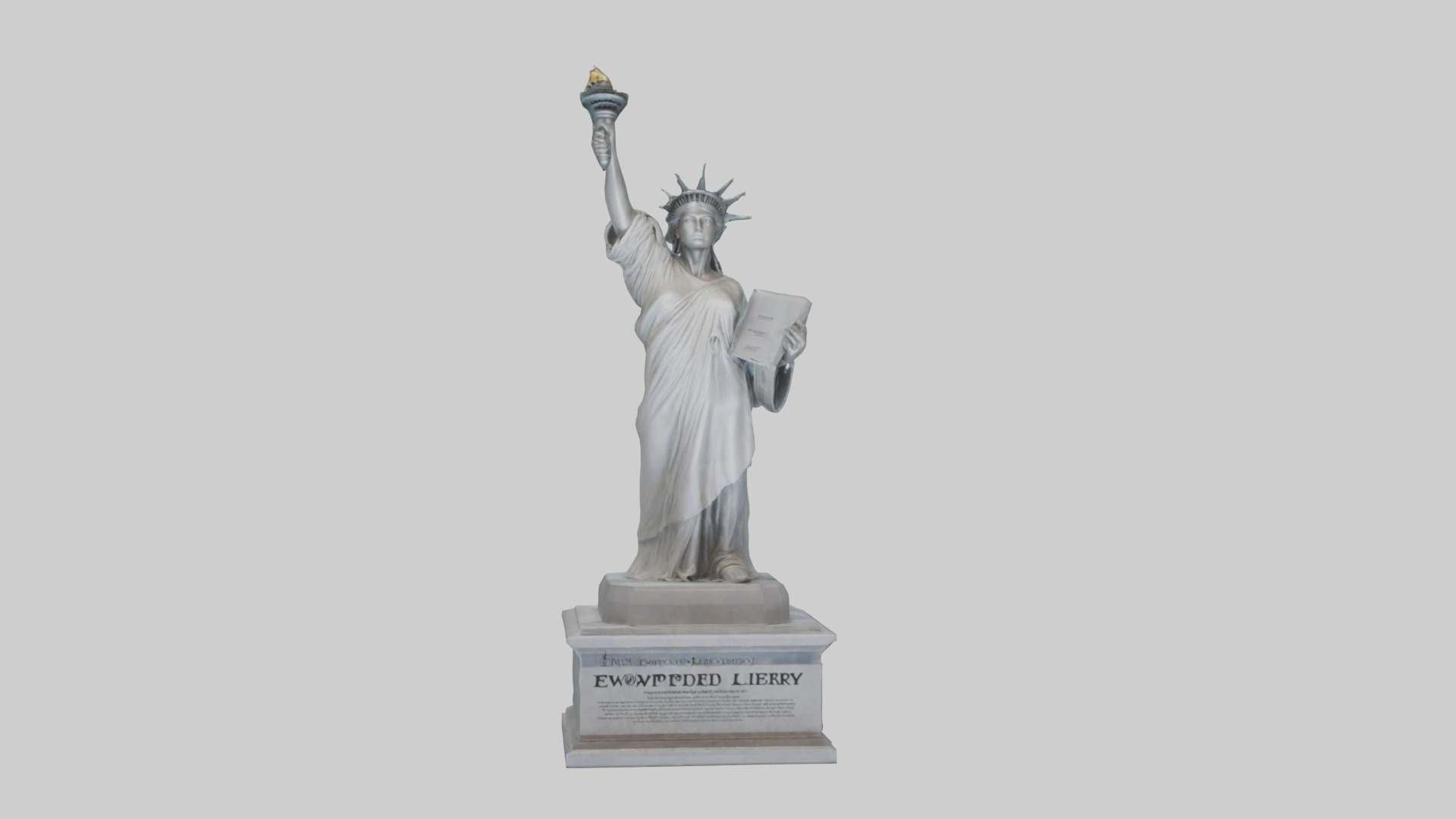 Empowered for Liberty statue model Low-poly 3D model_17