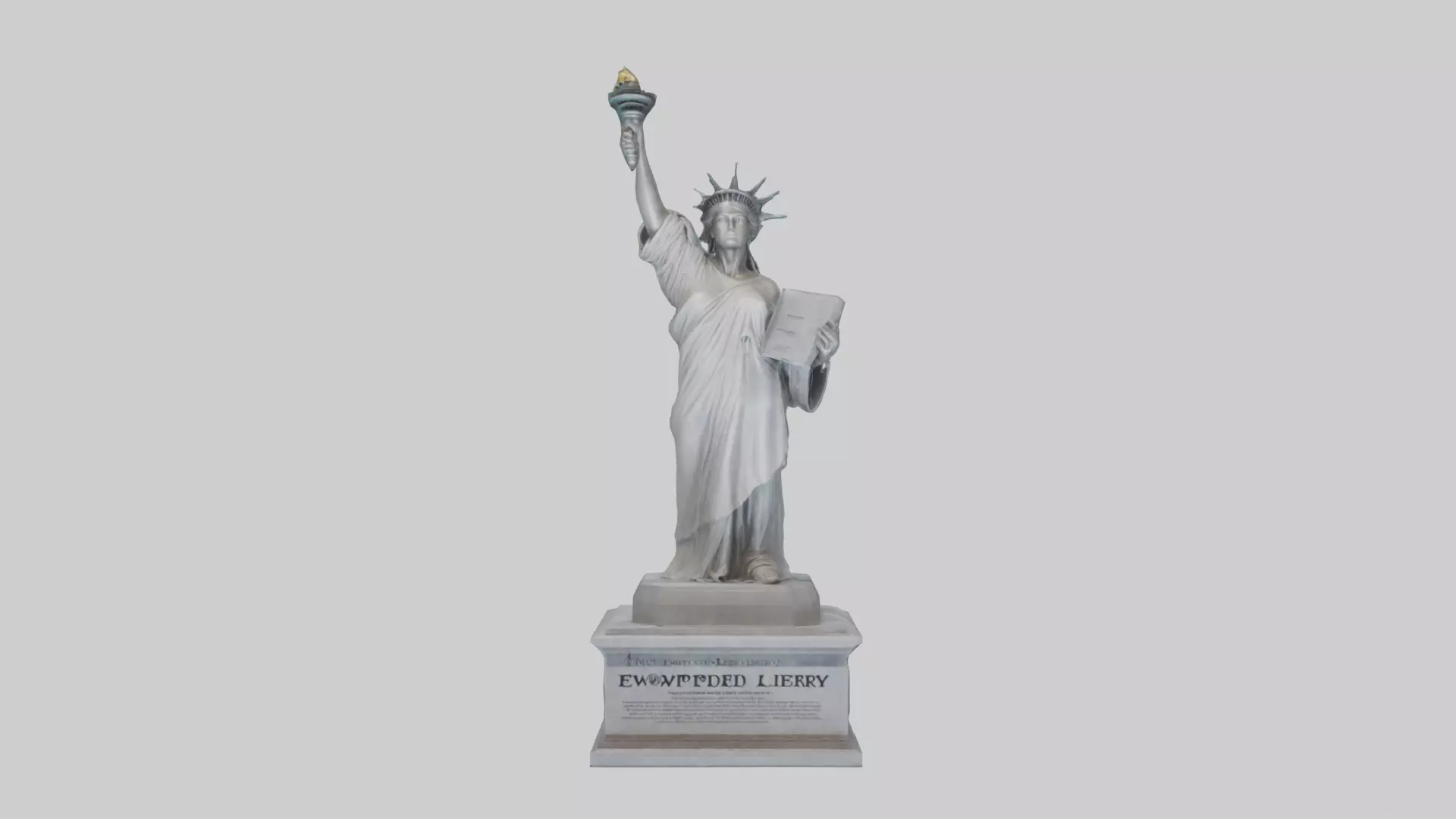 Empowered for Liberty statue model Low-poly 3D model_0