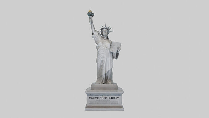 Empowered for Liberty statue model Low-poly 3D model