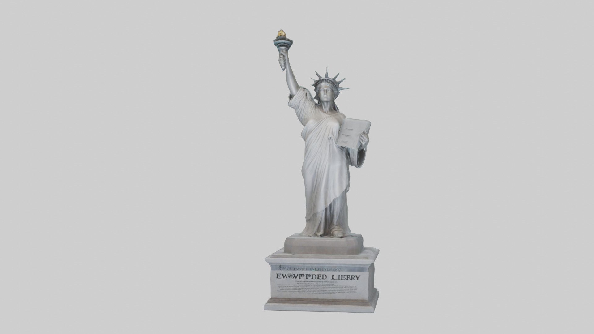 Empowered for Liberty statue model Low-poly 3D model_15