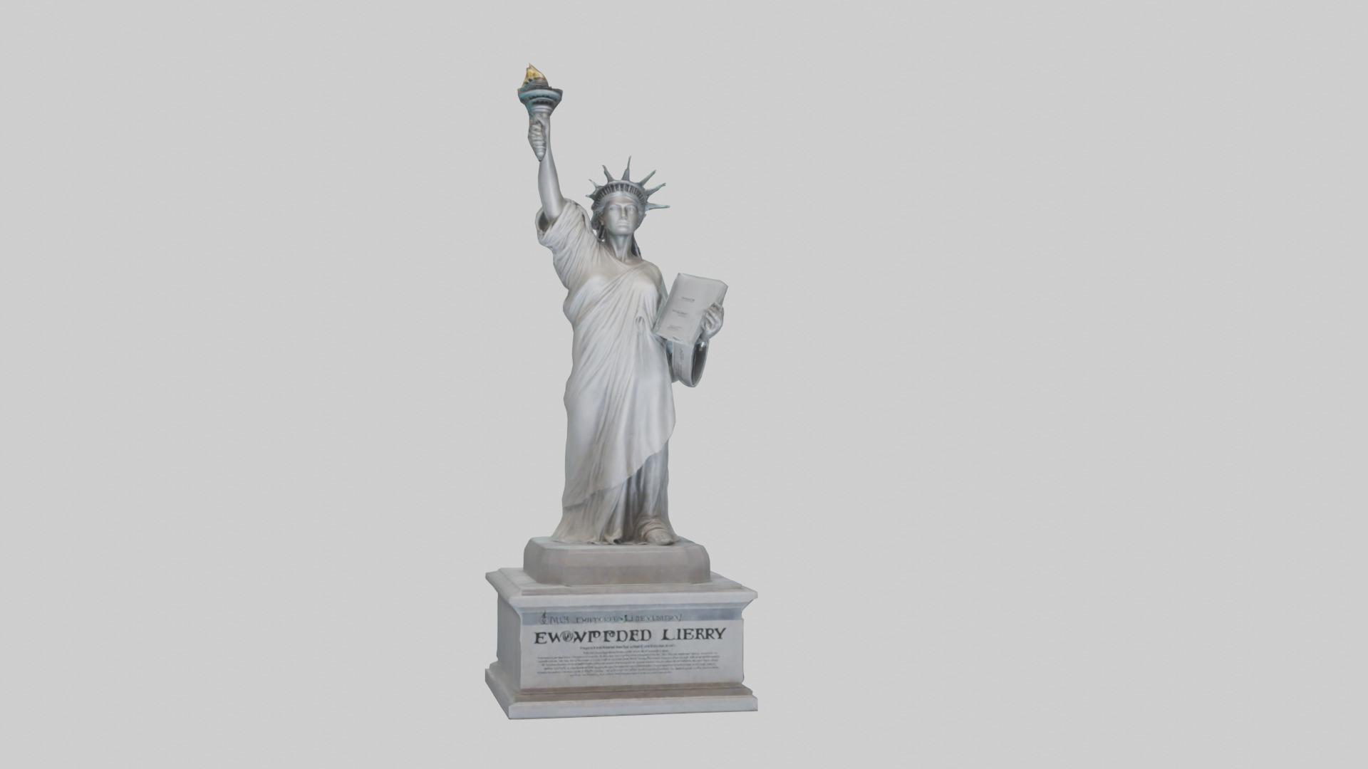 Empowered for Liberty statue model Low-poly 3D model_18