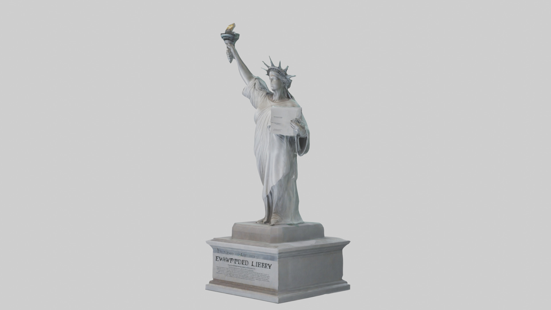 Empowered for Liberty statue model Low-poly 3D model_9