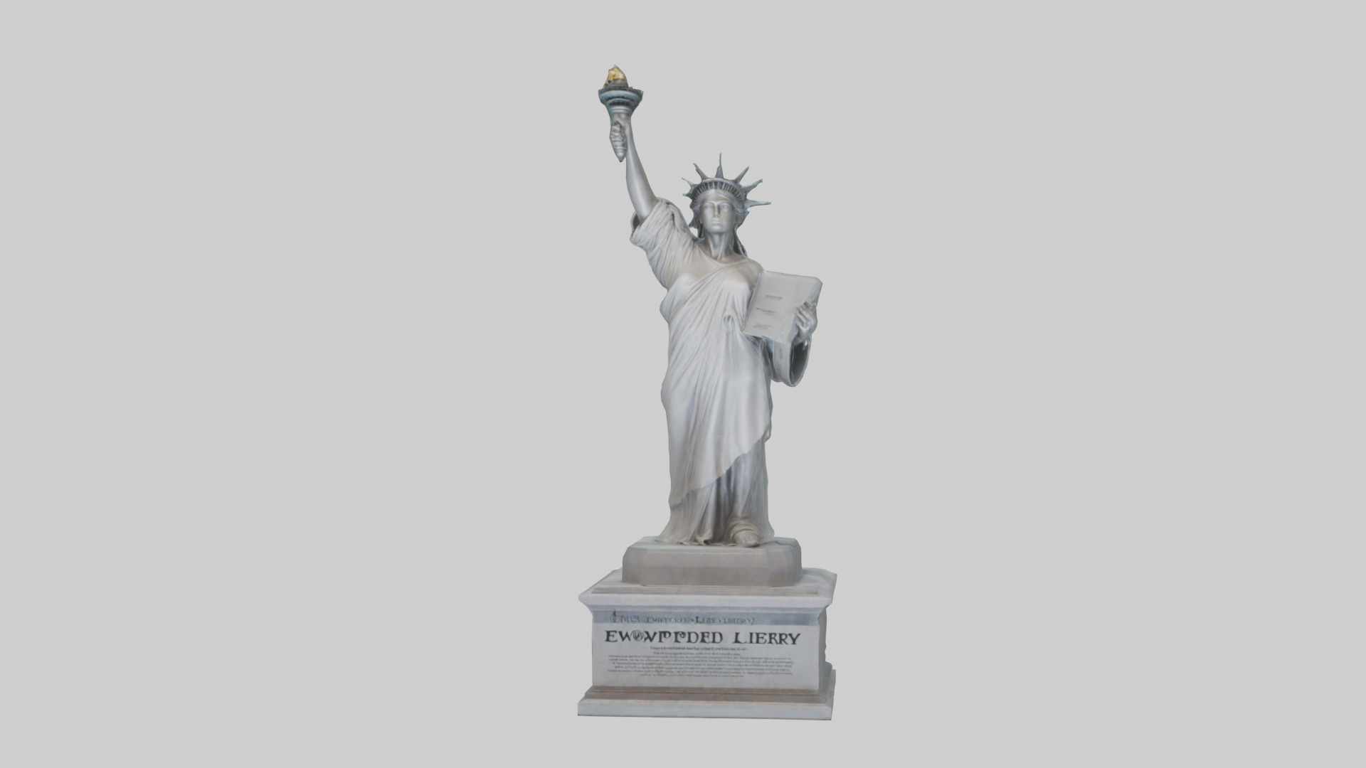 Empowered for Liberty statue model Low-poly 3D model_12