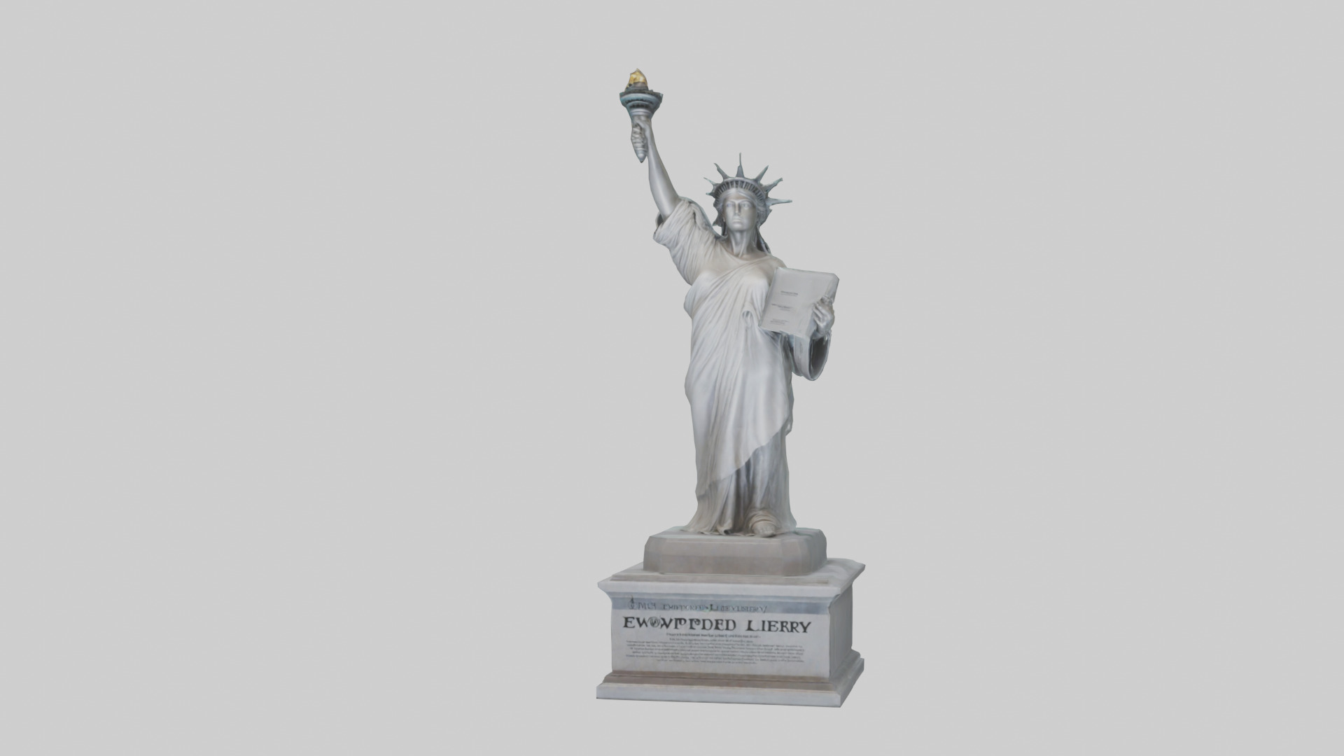 Empowered for Liberty statue model Low-poly 3D model_13