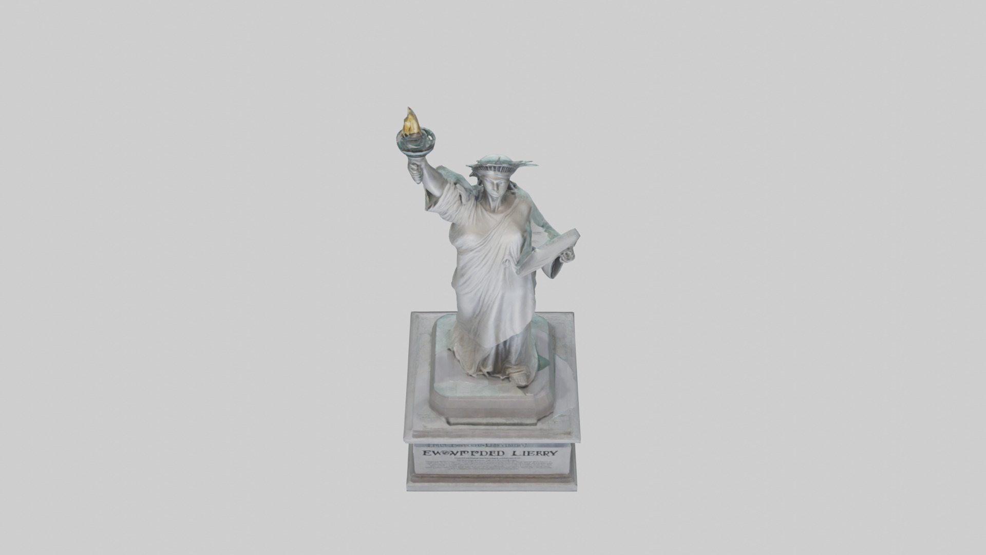 Empowered for Liberty statue model Low-poly 3D model_26