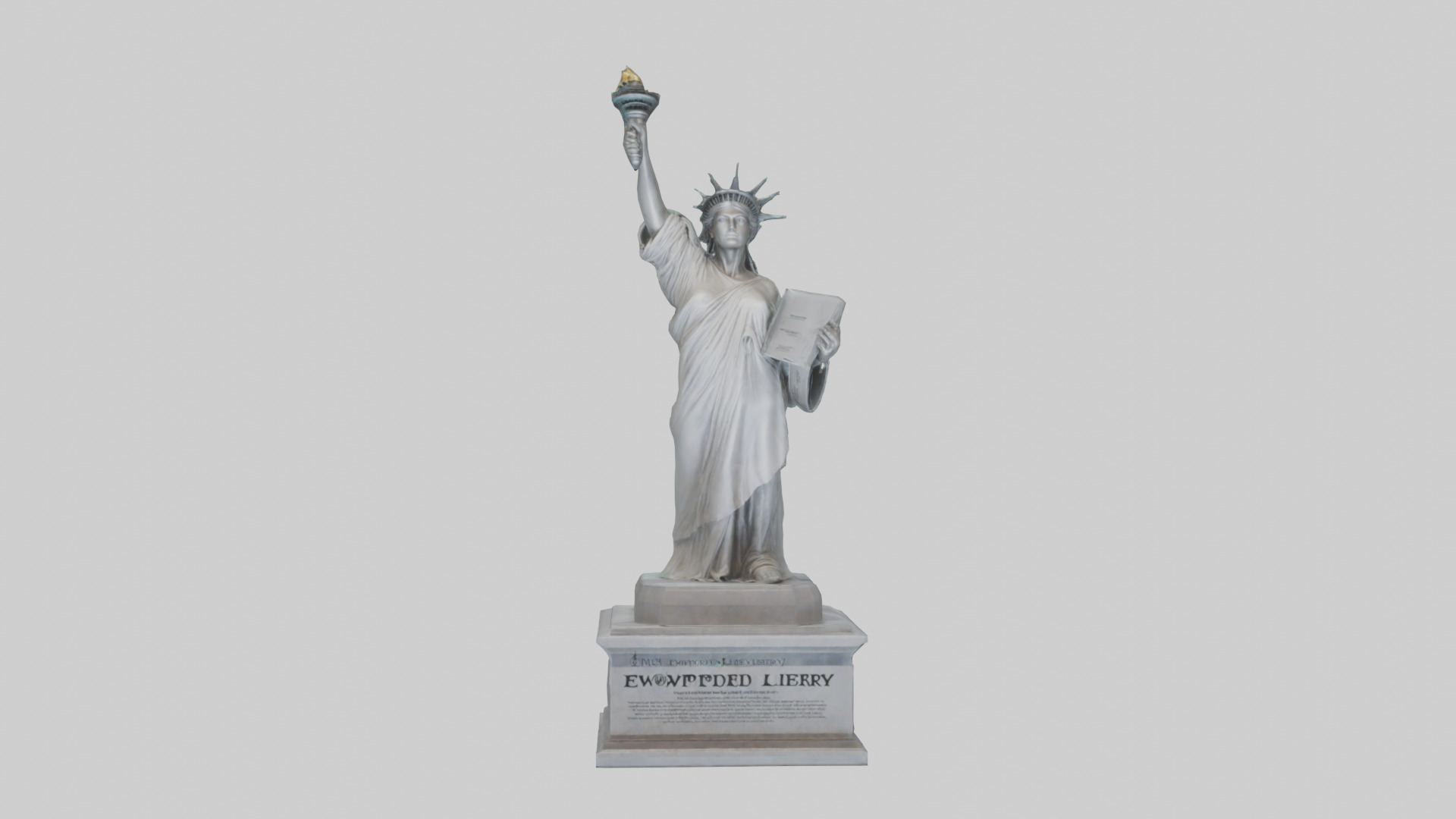 Empowered for Liberty statue model Low-poly 3D model_19