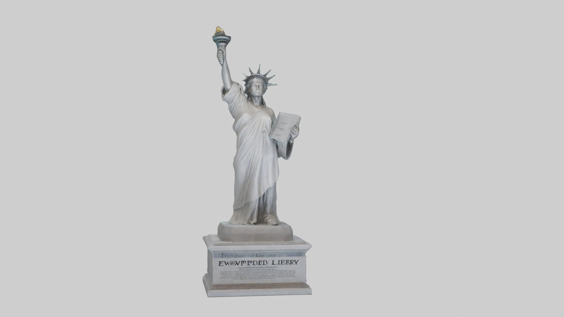 Empowered for Liberty statue model Low-poly 3D model_20