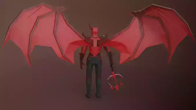Hell demon Devilish spirit Infernal Evil Ancient demon Mythical Low-poly 3D model