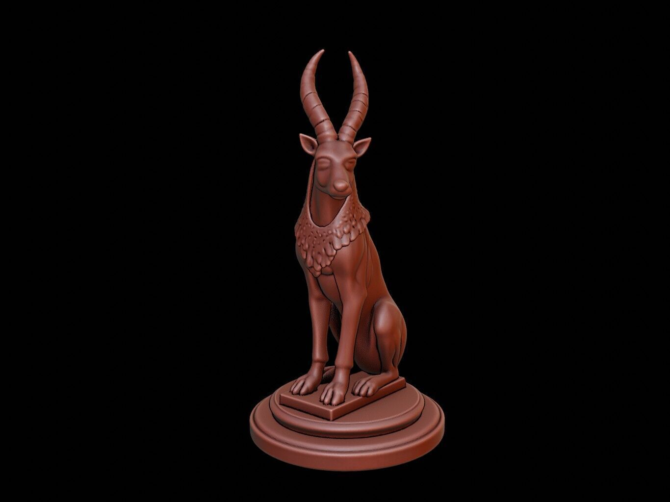 Anubis Bust 3D print model_2