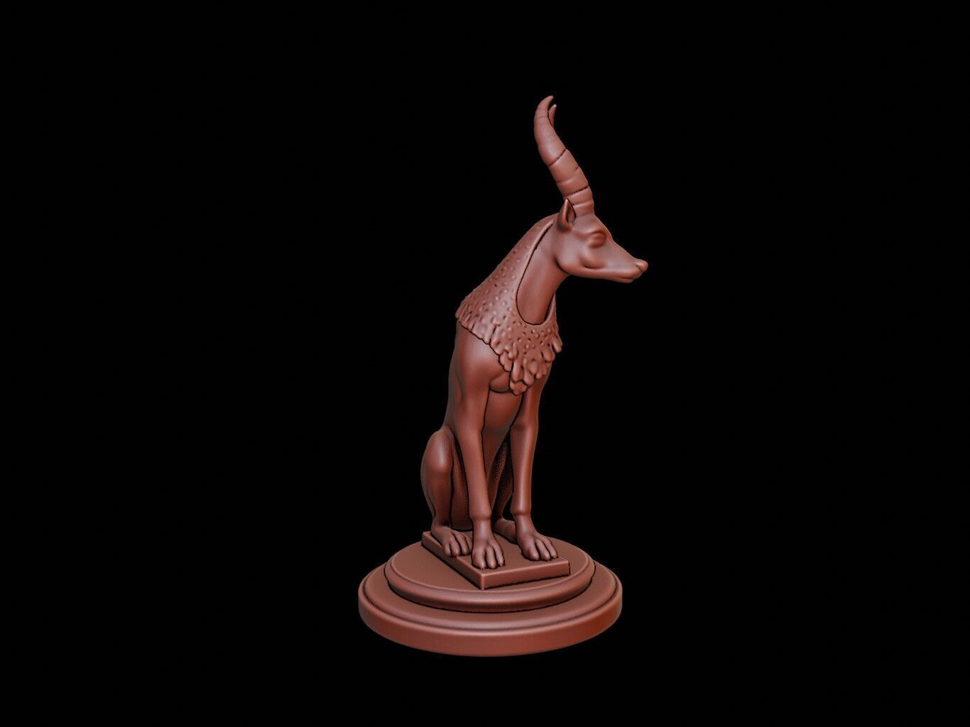 Anubis Bust 3D print model_1