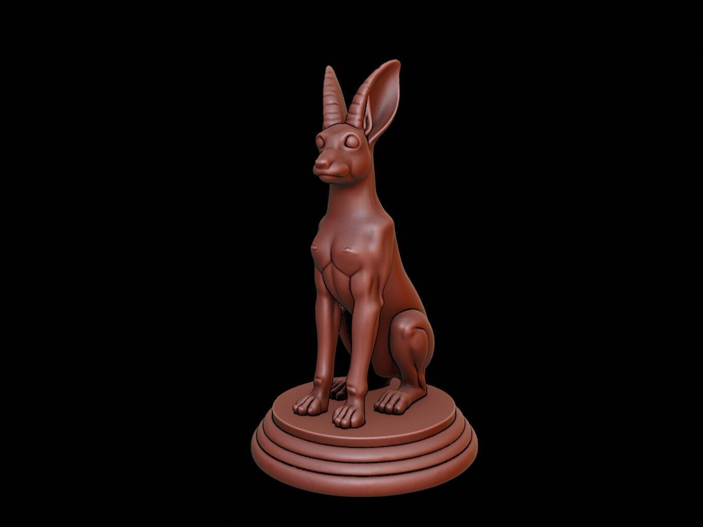 Anubis Bust 3D print model_2