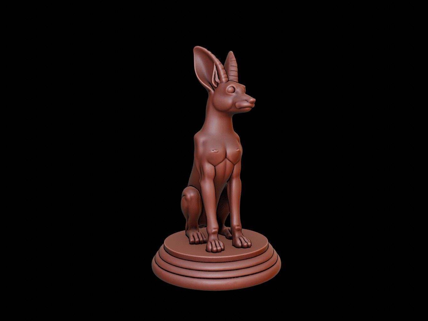 Anubis Bust 3D print model_1