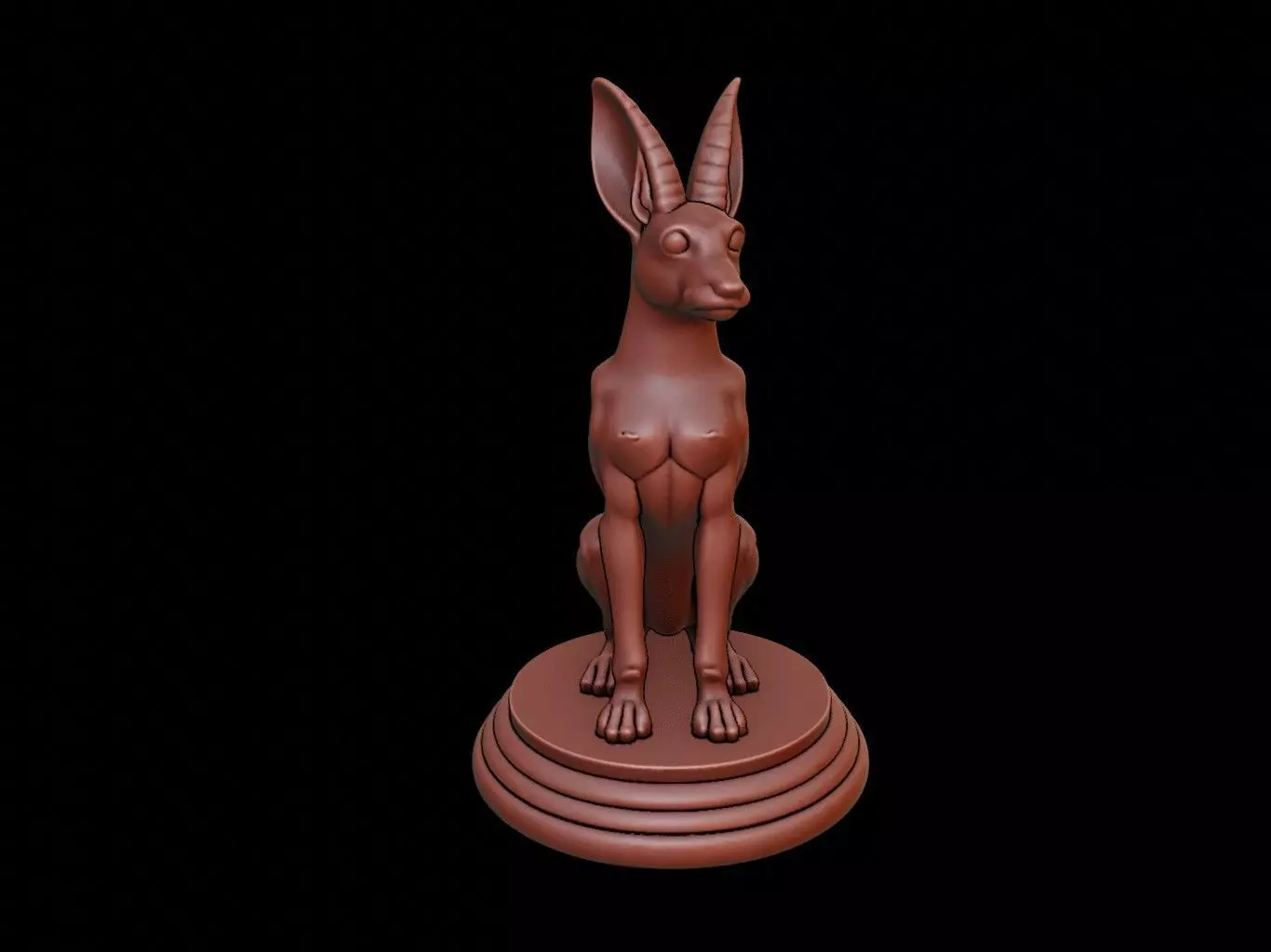 Anubis Bust 3D print model_0