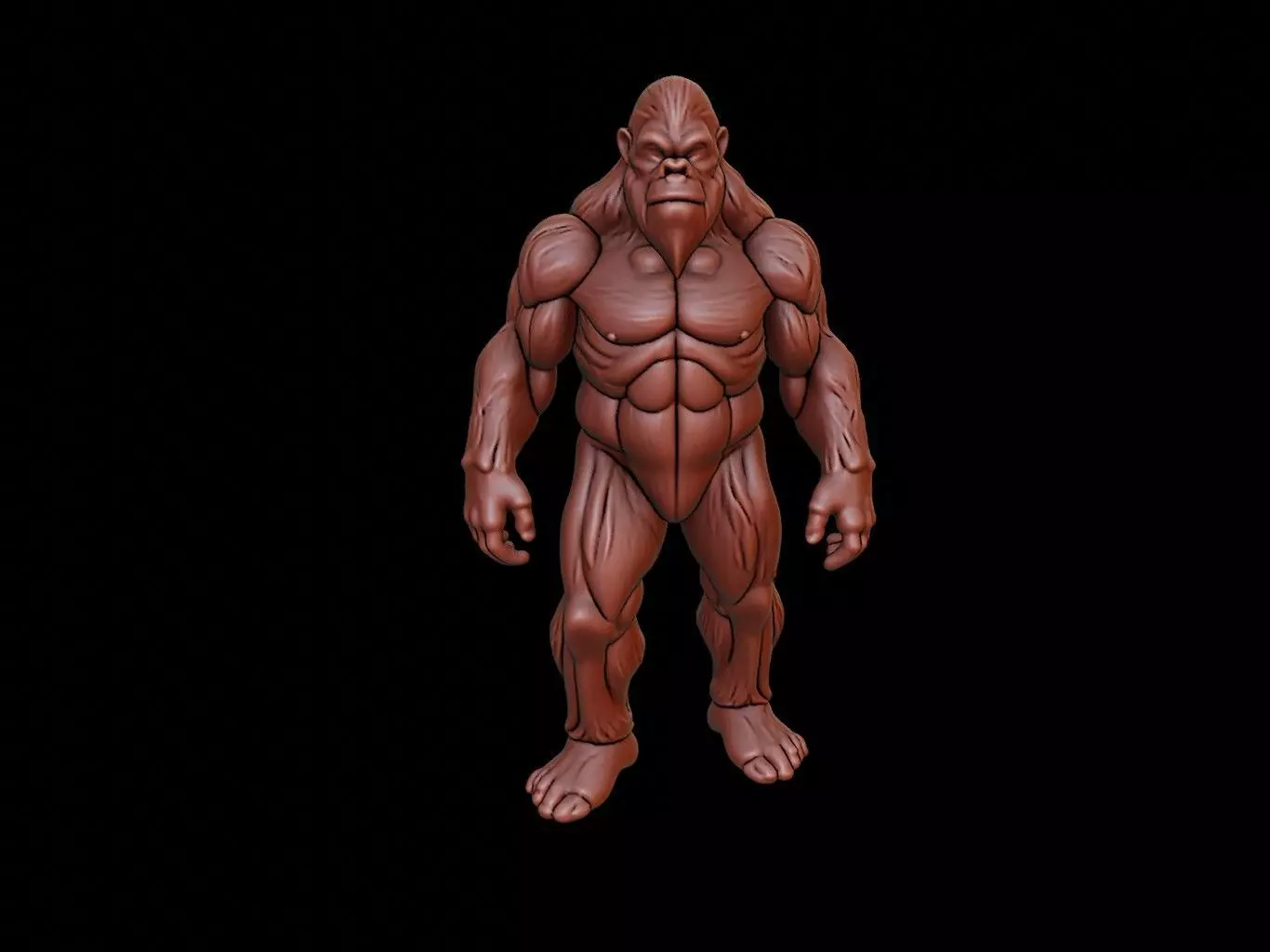 Bigfoot Bust 3D print model_0