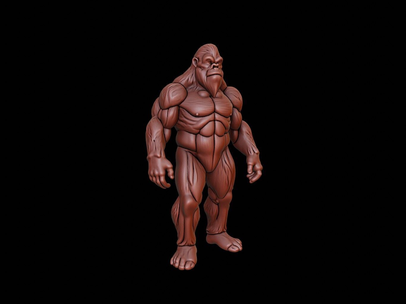 Bigfoot Bust 3D print model_1