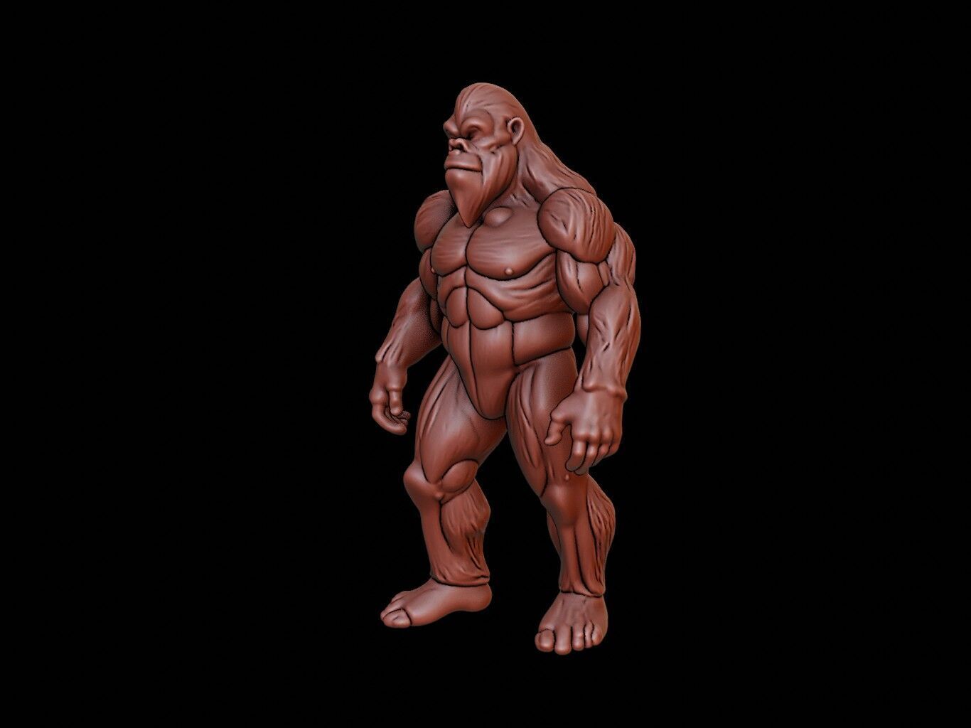 Bigfoot Bust 3D print model_2