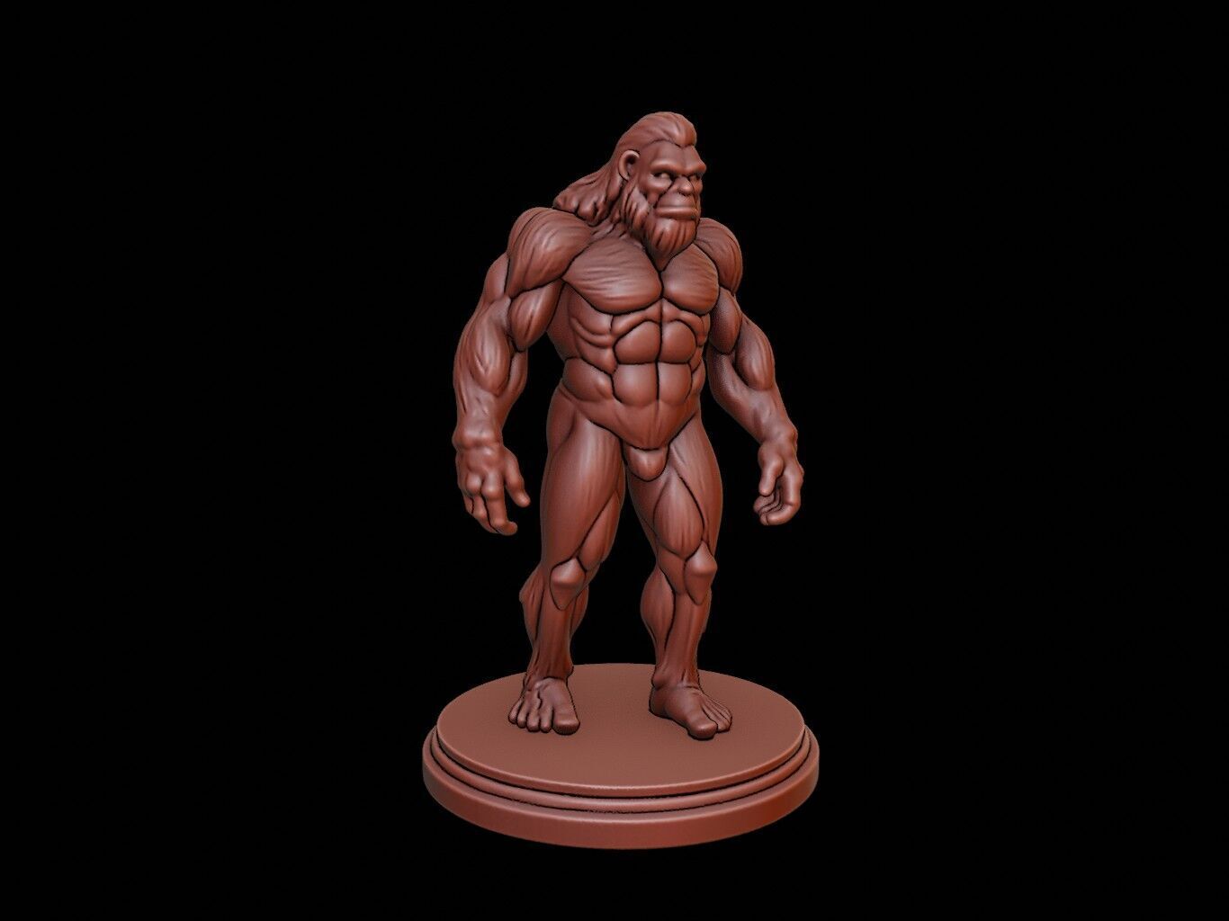 Bigfoot Bust 3D print model_1