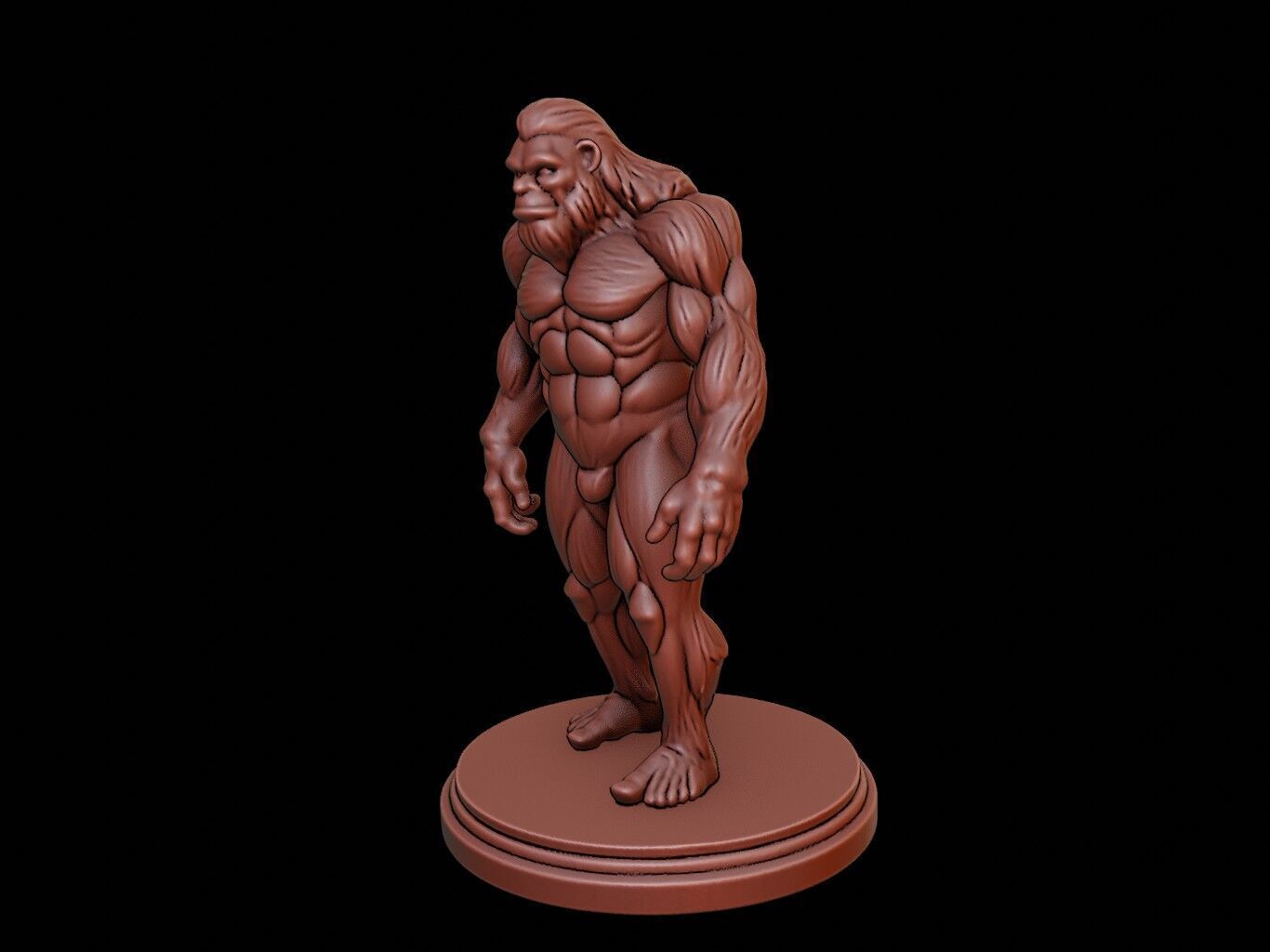 Bigfoot Bust 3D print model_2