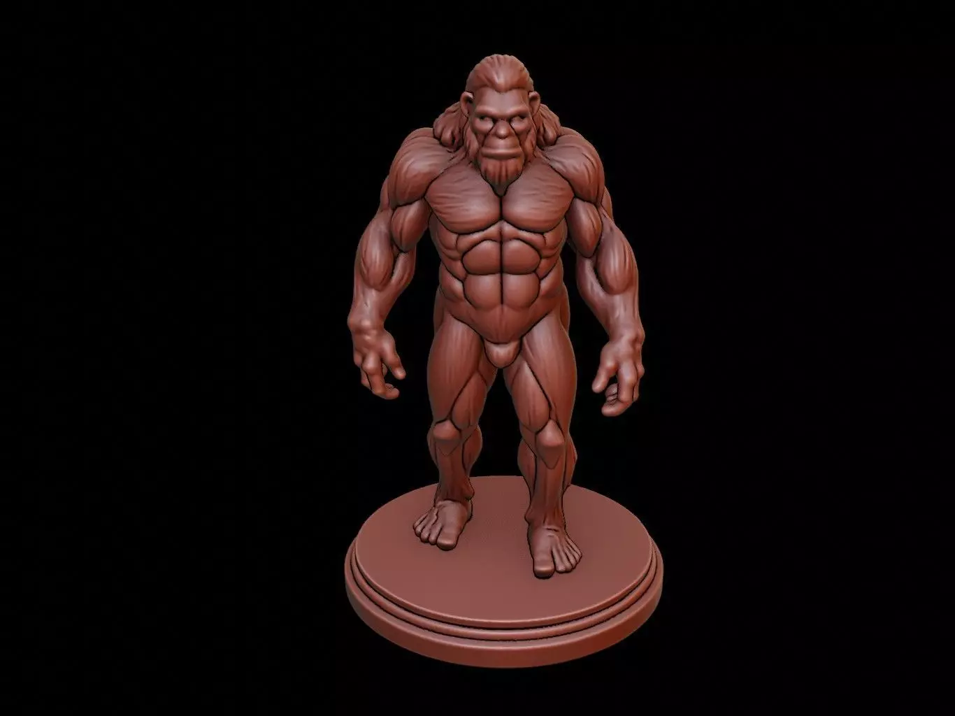 Bigfoot Bust 3D print model_0