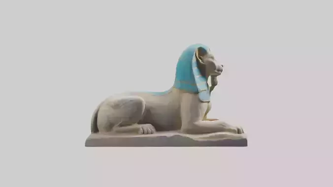 Enchanted Sphinx statue model Low-poly 3D model