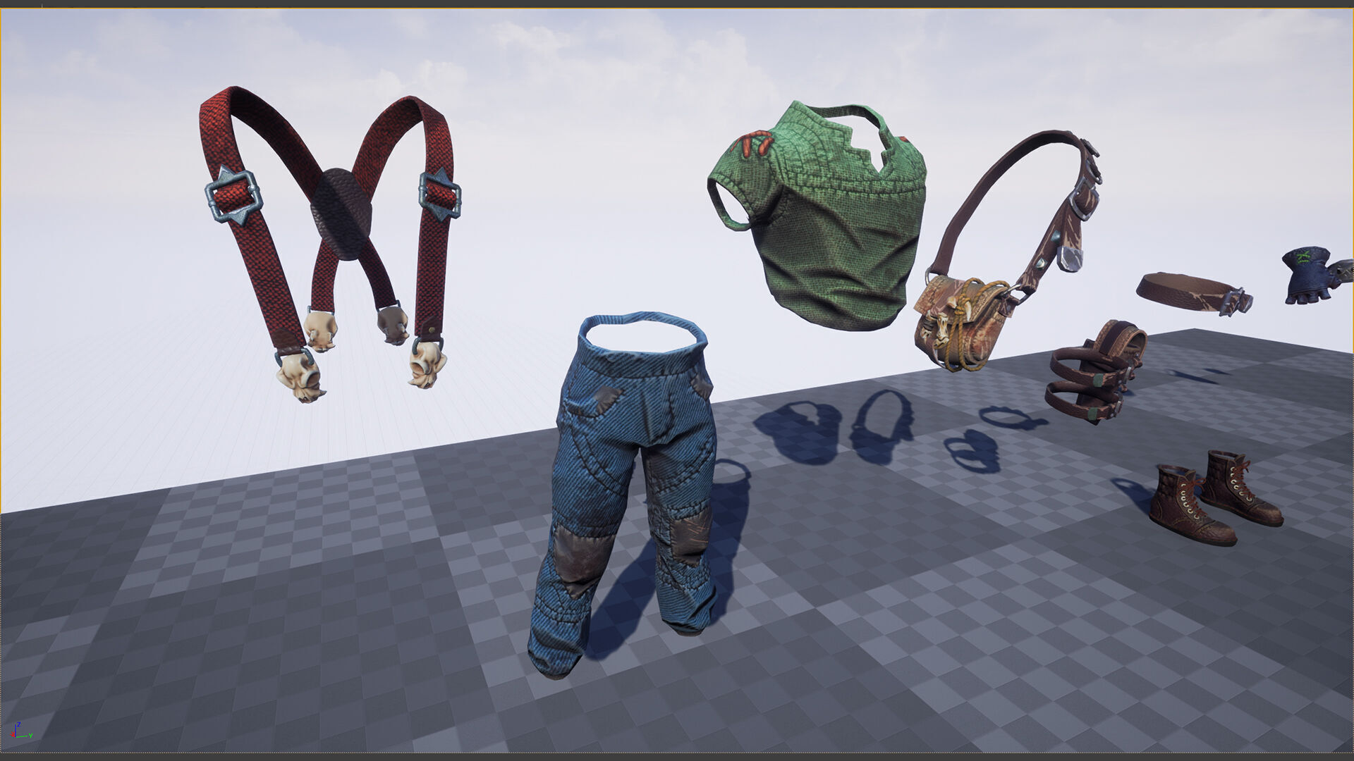 Cat man Low-poly 3D model_8