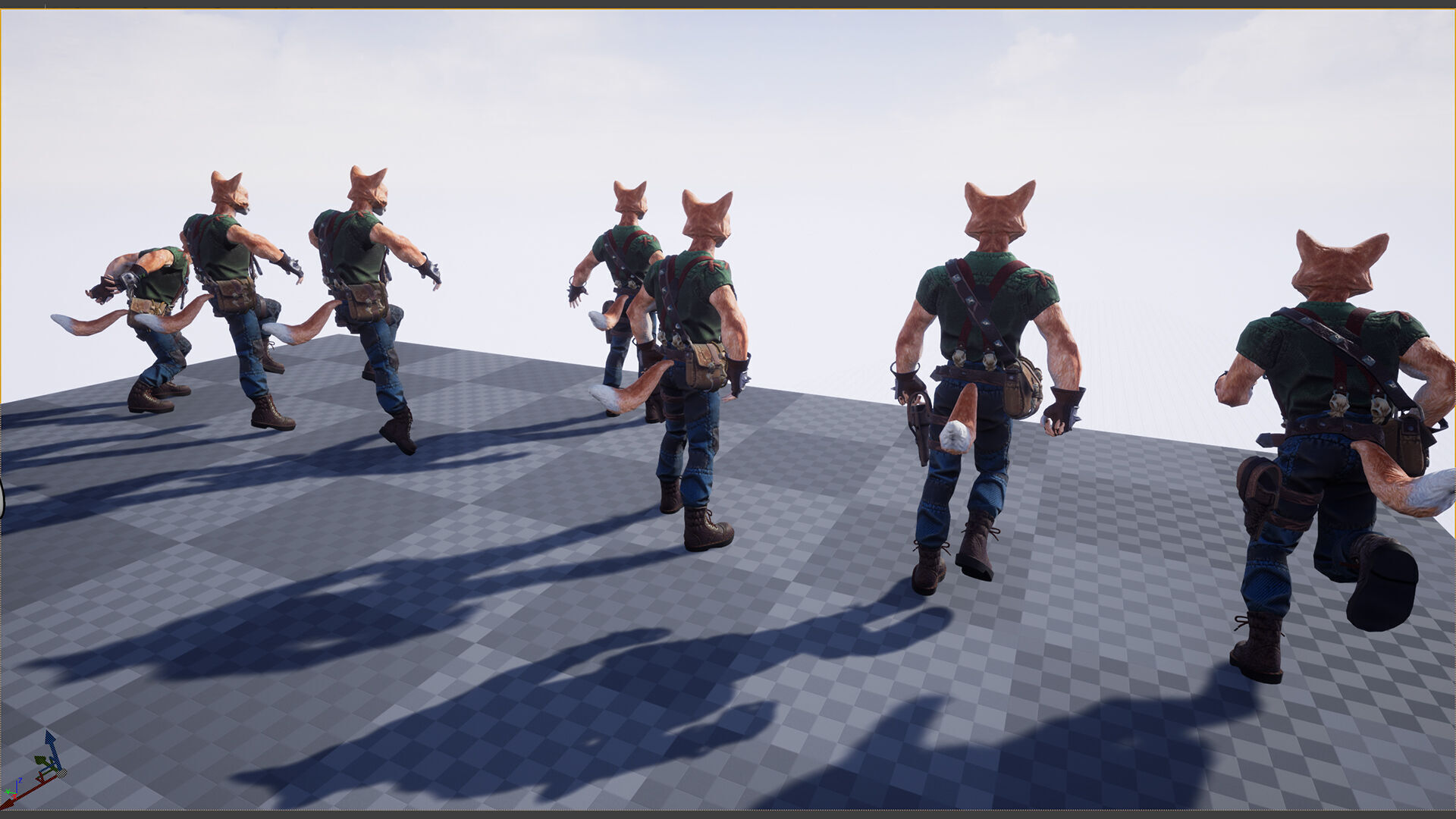 Cat man Low-poly 3D model_7