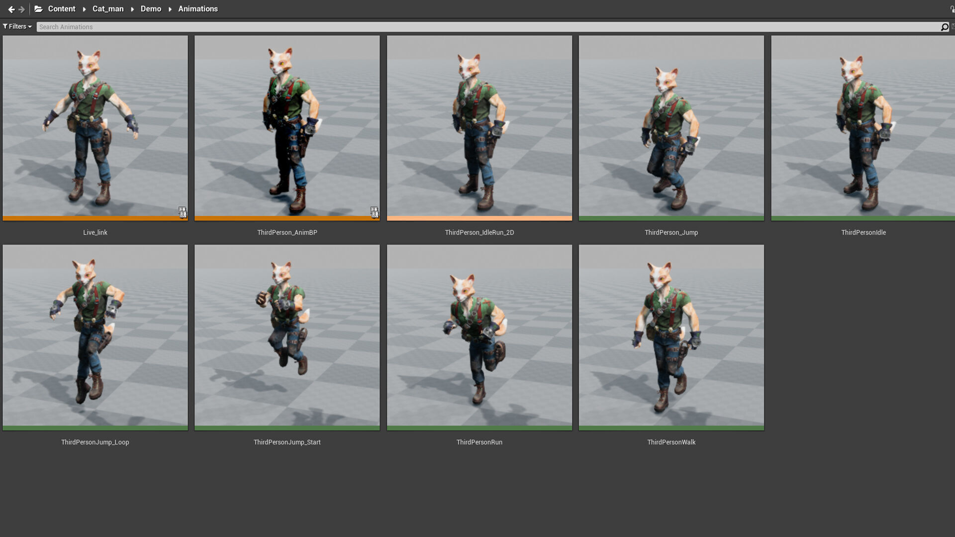 Cat man Low-poly 3D model_17