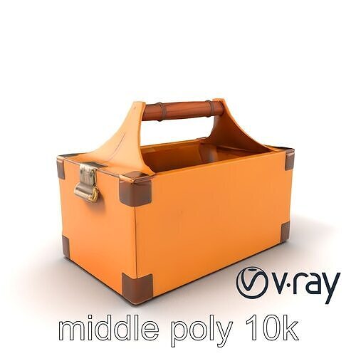 Rustic Cardboard Toolbox model pack Low-poly 3D model