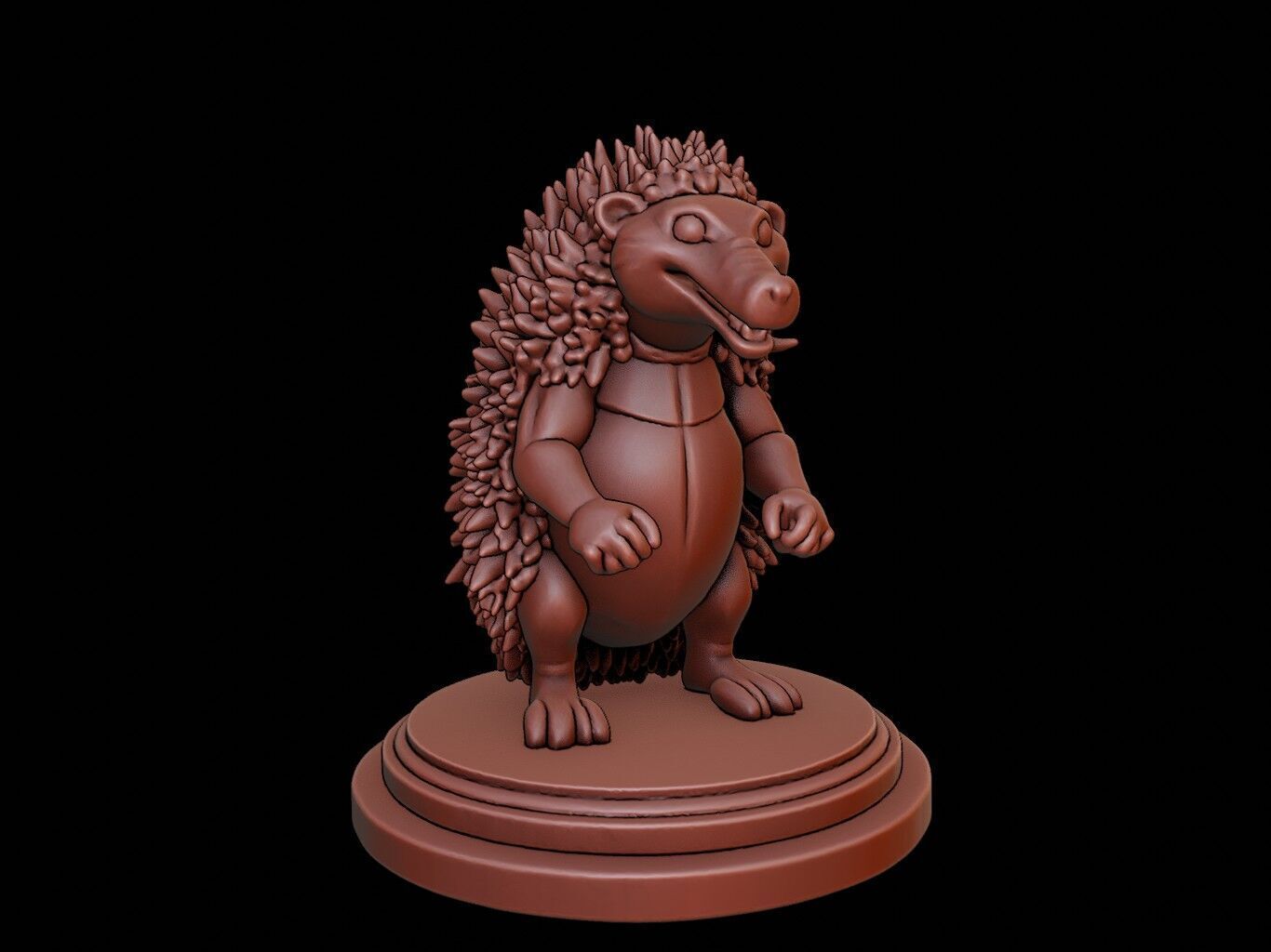 Echidna Bust 3D print model_1