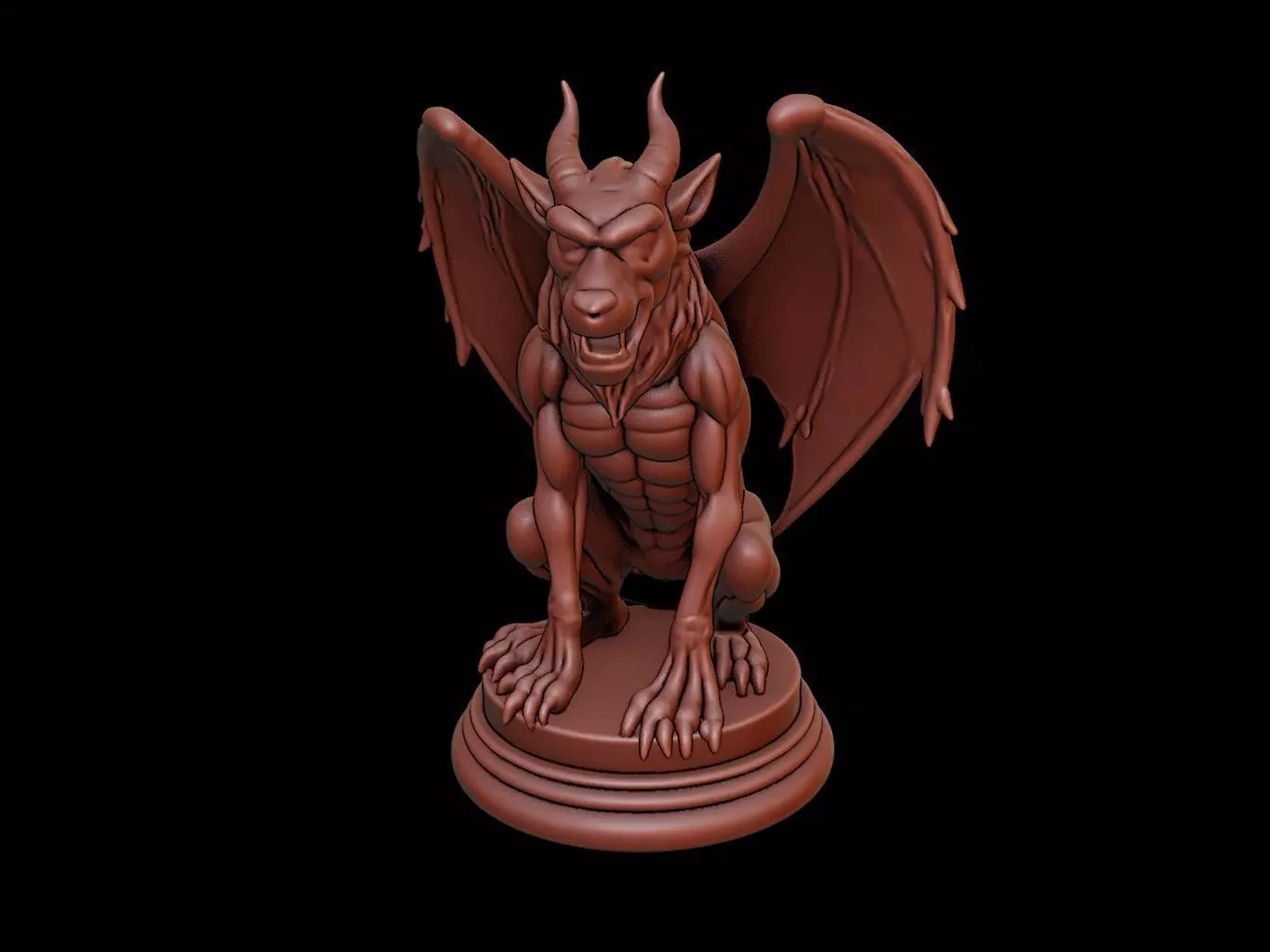 Gargoyle Bust 3D print model_0