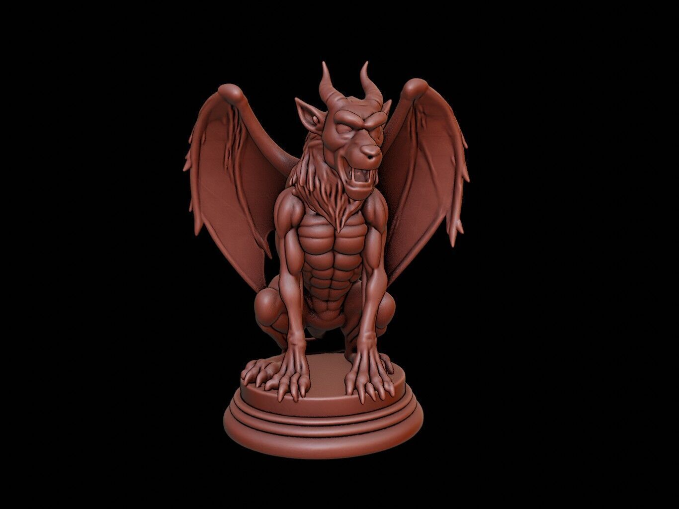 Gargoyle Bust 3D print model_1