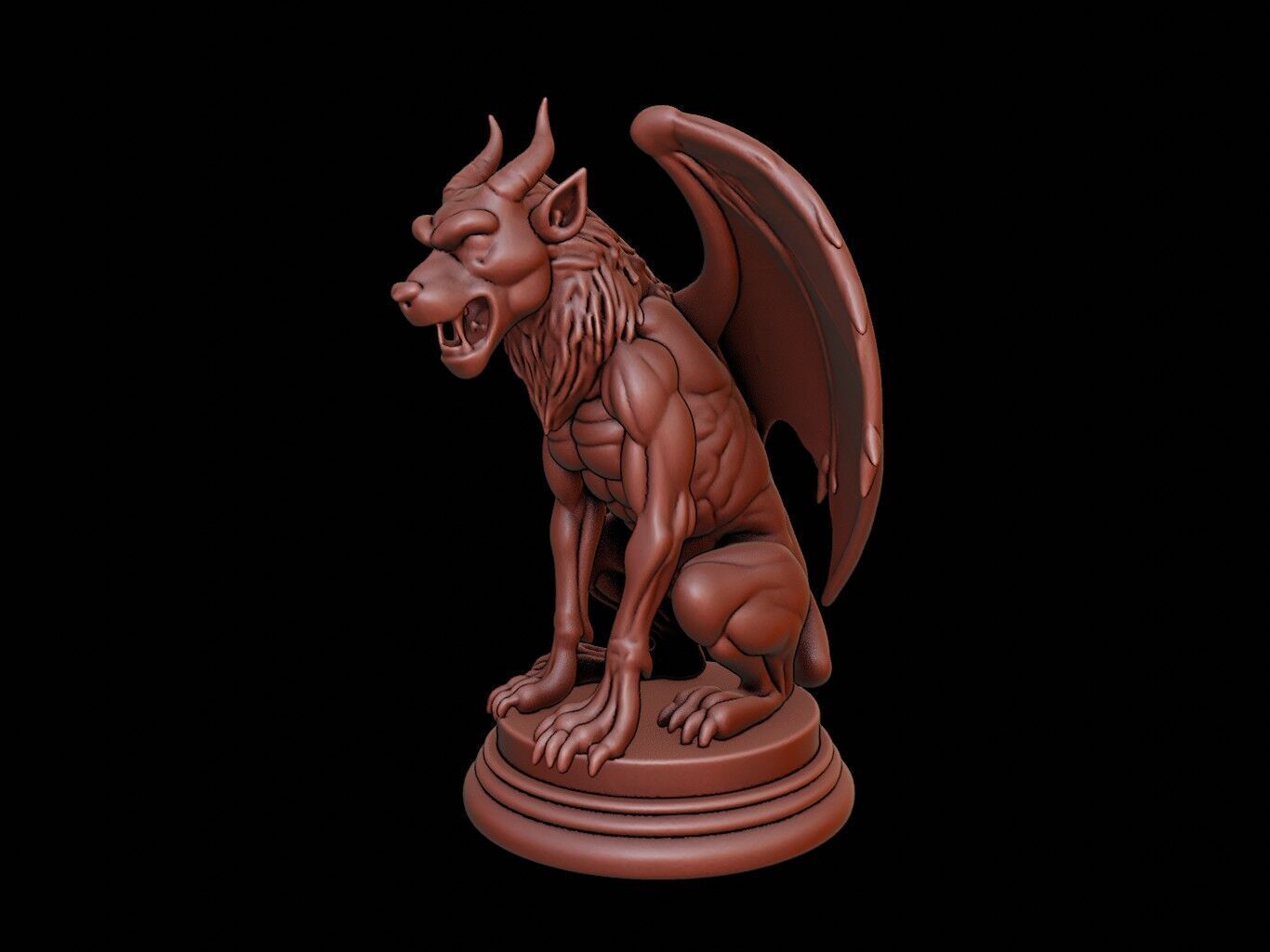 Gargoyle Bust 3D print model_2