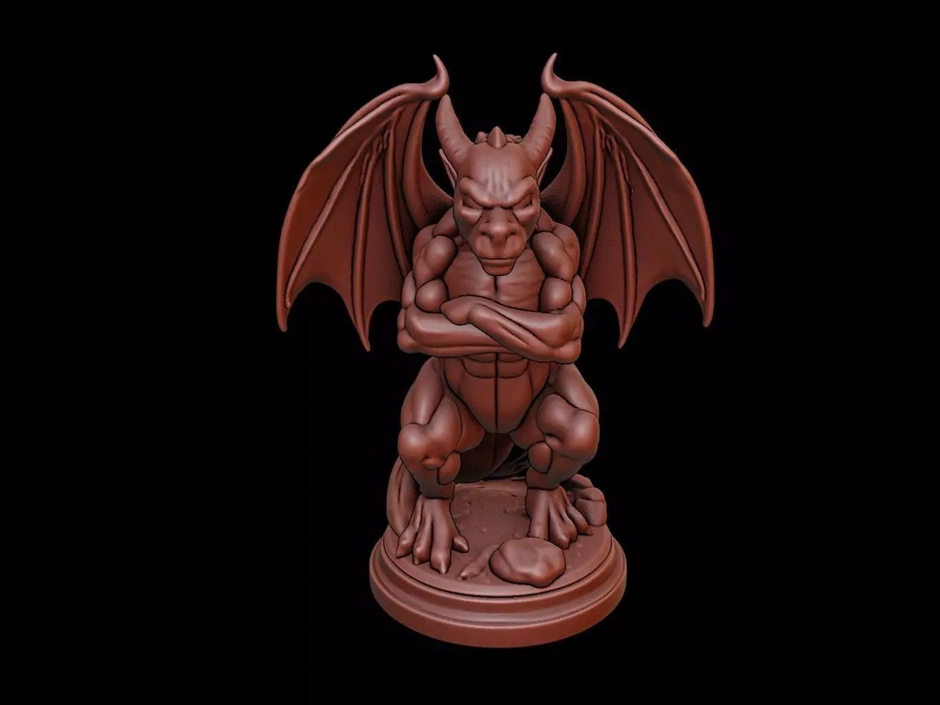 Gargoyle Bust 3D print model_0