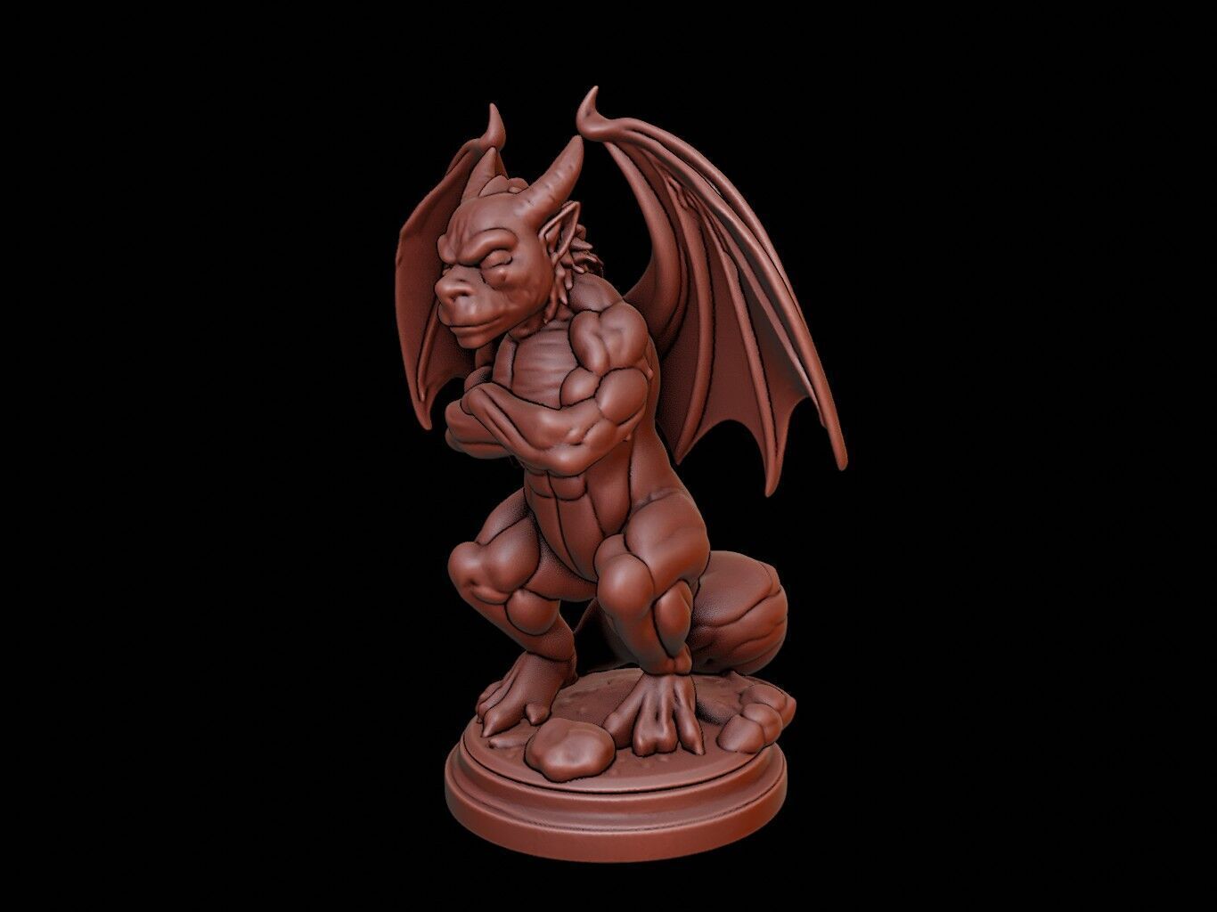 Gargoyle Bust 3D print model_2