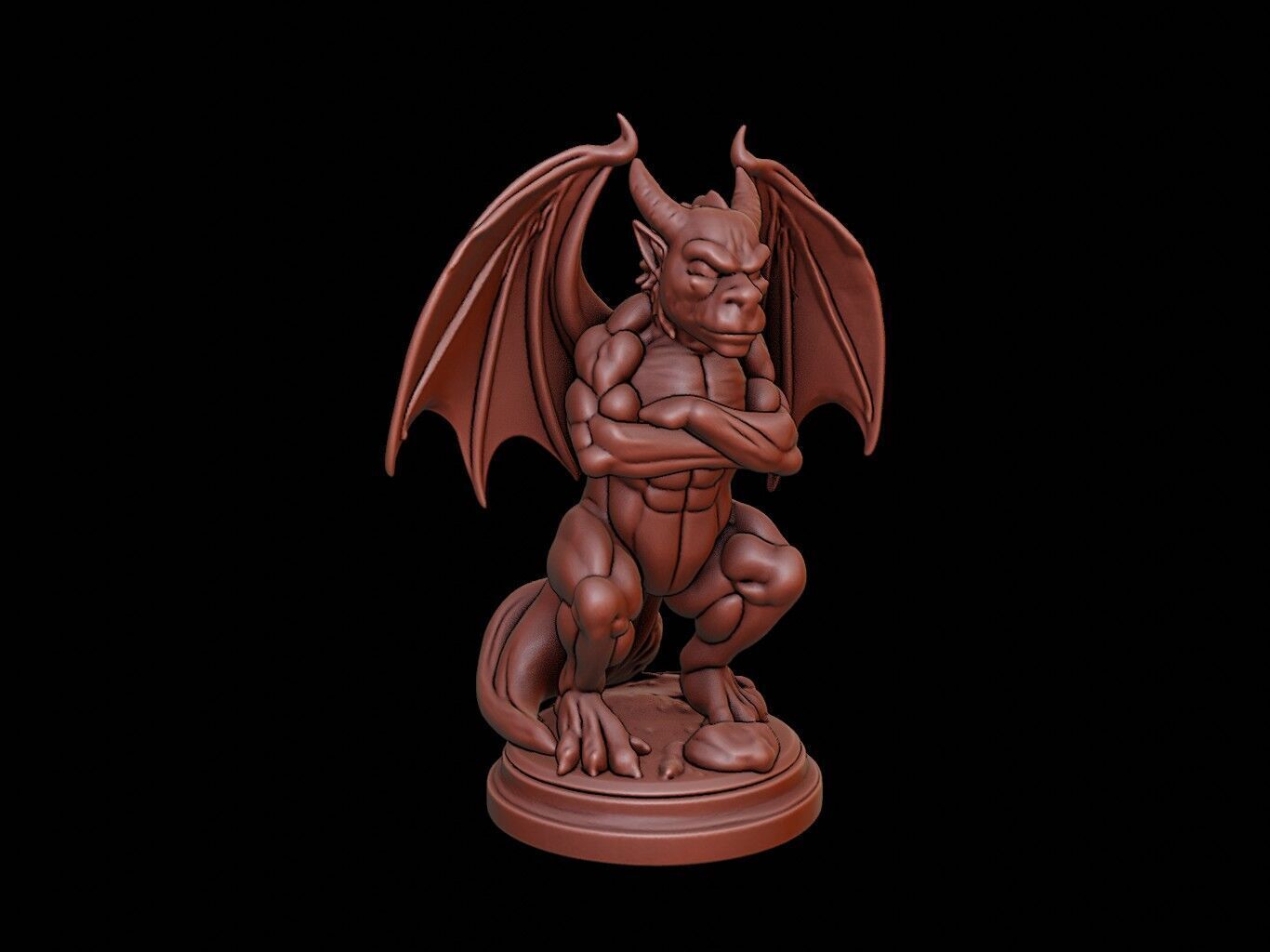 Gargoyle Bust 3D print model_1