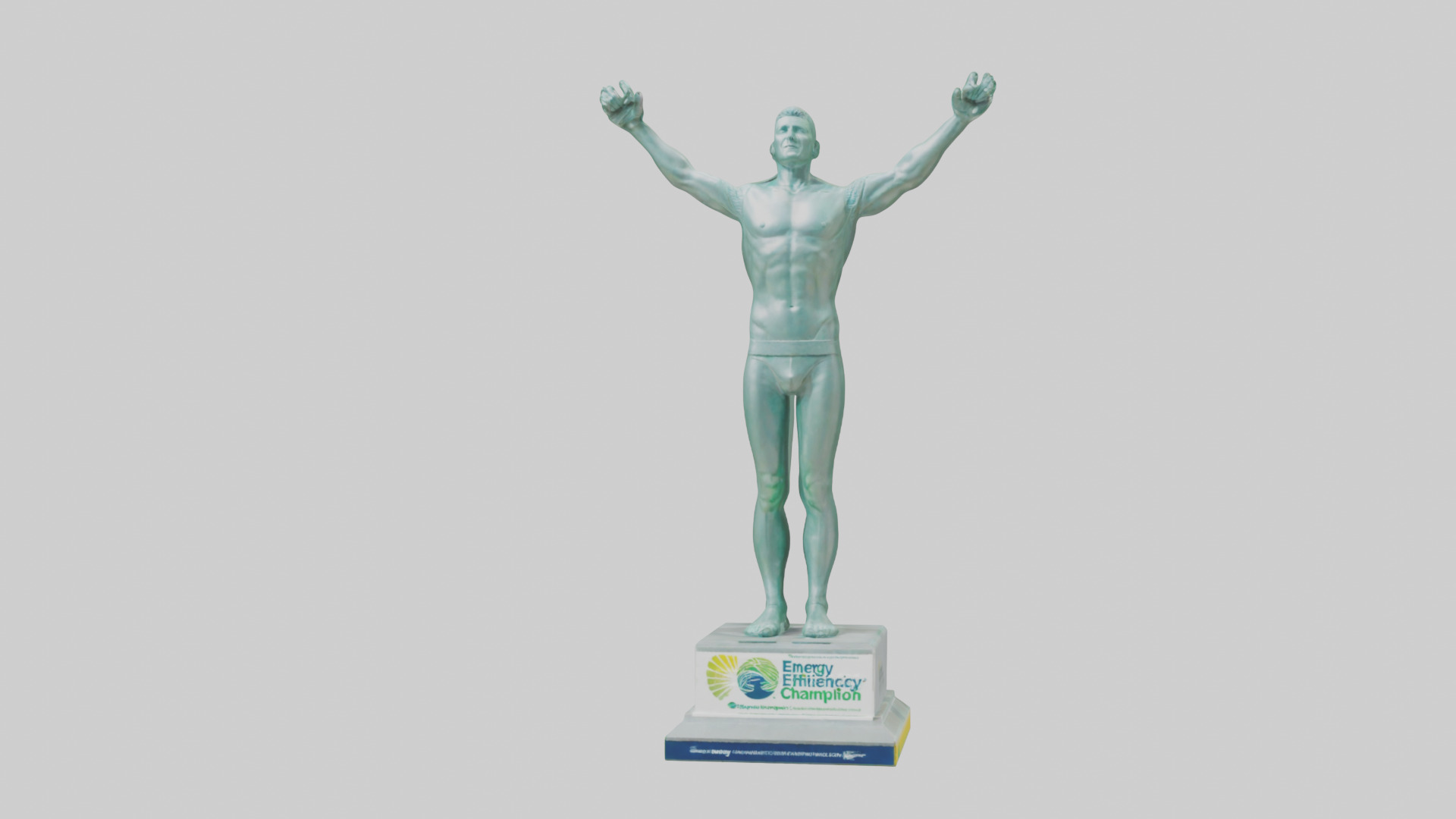 Energy Efficiency Champion Statue model Low-poly 3D model_15