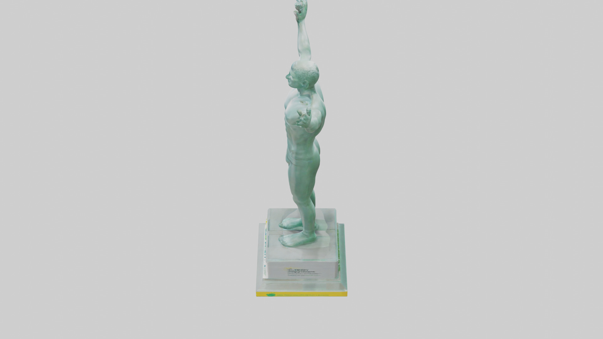 Energy Efficiency Champion Statue model Low-poly 3D model_27