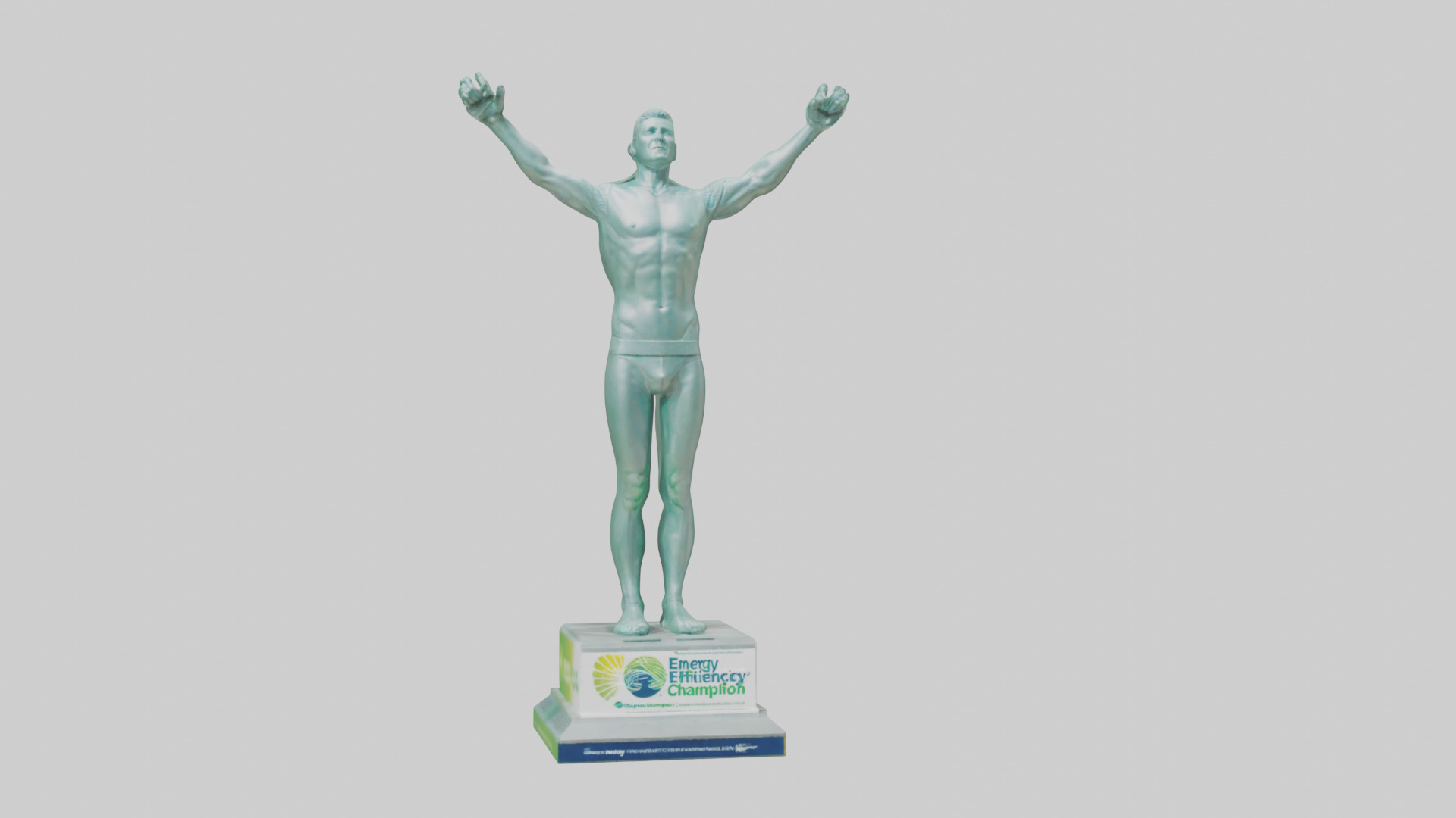 Energy Efficiency Champion Statue model Low-poly 3D model_18